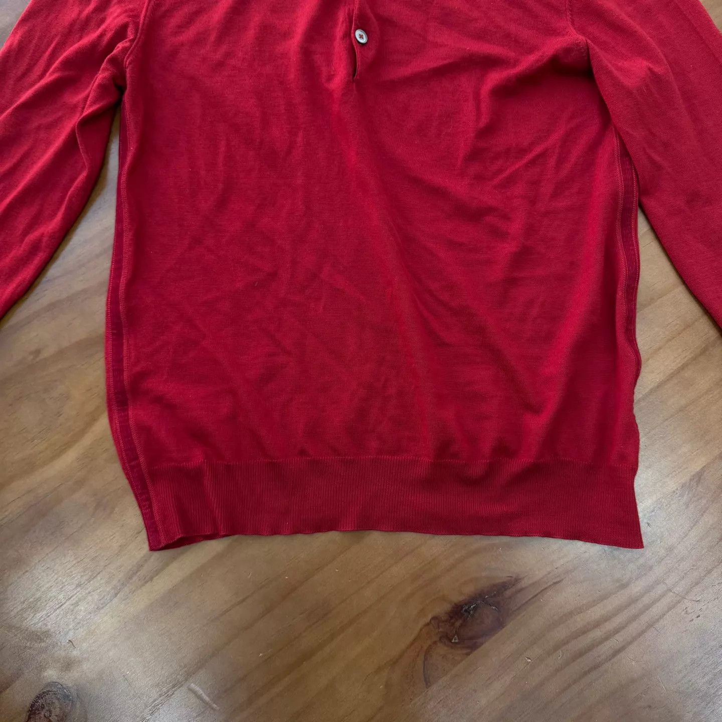 Hermes Hermès Wool Knit Polo Shirt Red Like New M Size M / US 6-8 / IT 42-44 - 4 Thumbnail