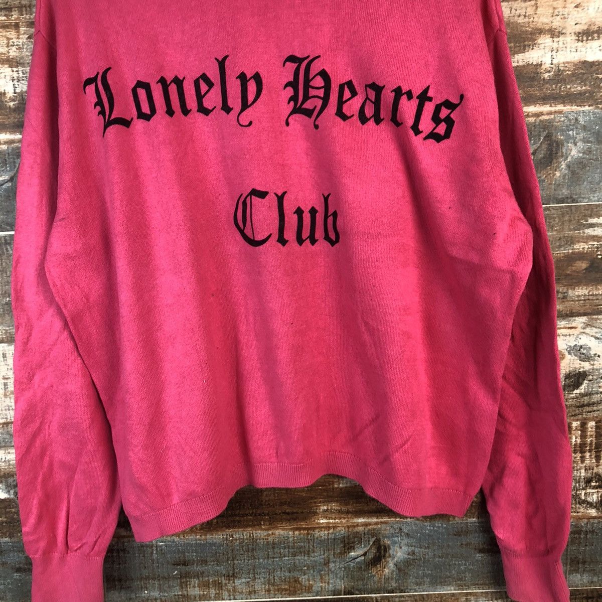 Japanese Brand DL lonely heart club H&M Divided Pink Sweaters #C687 Size US L / EU 52-54 / 3 - 6 Thumbnail