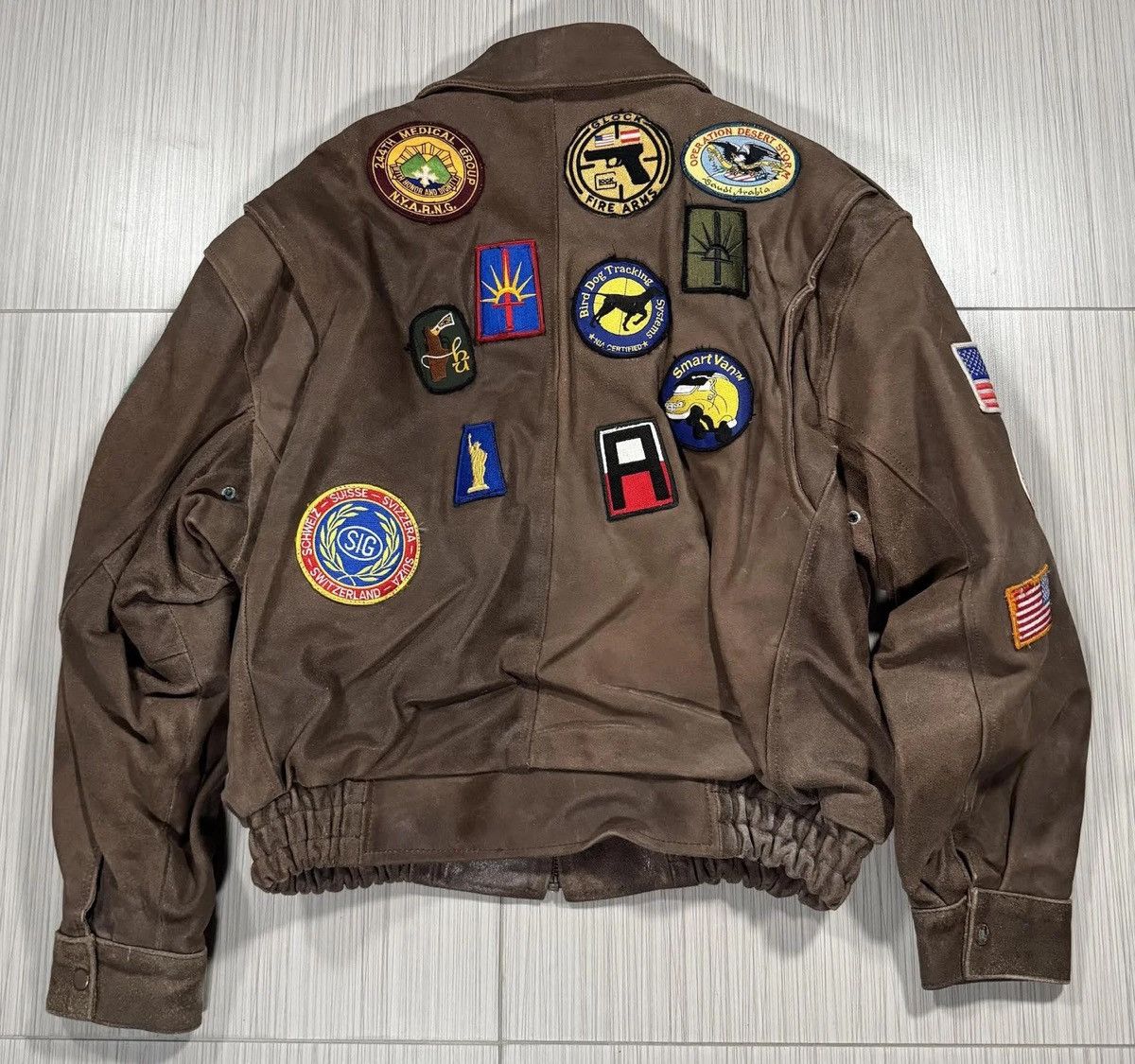 Vintage Vintage First Genuine Leather Patchwork Jacket (Size XL) Size US XL / EU 56 / 4 - 5 Thumbnail