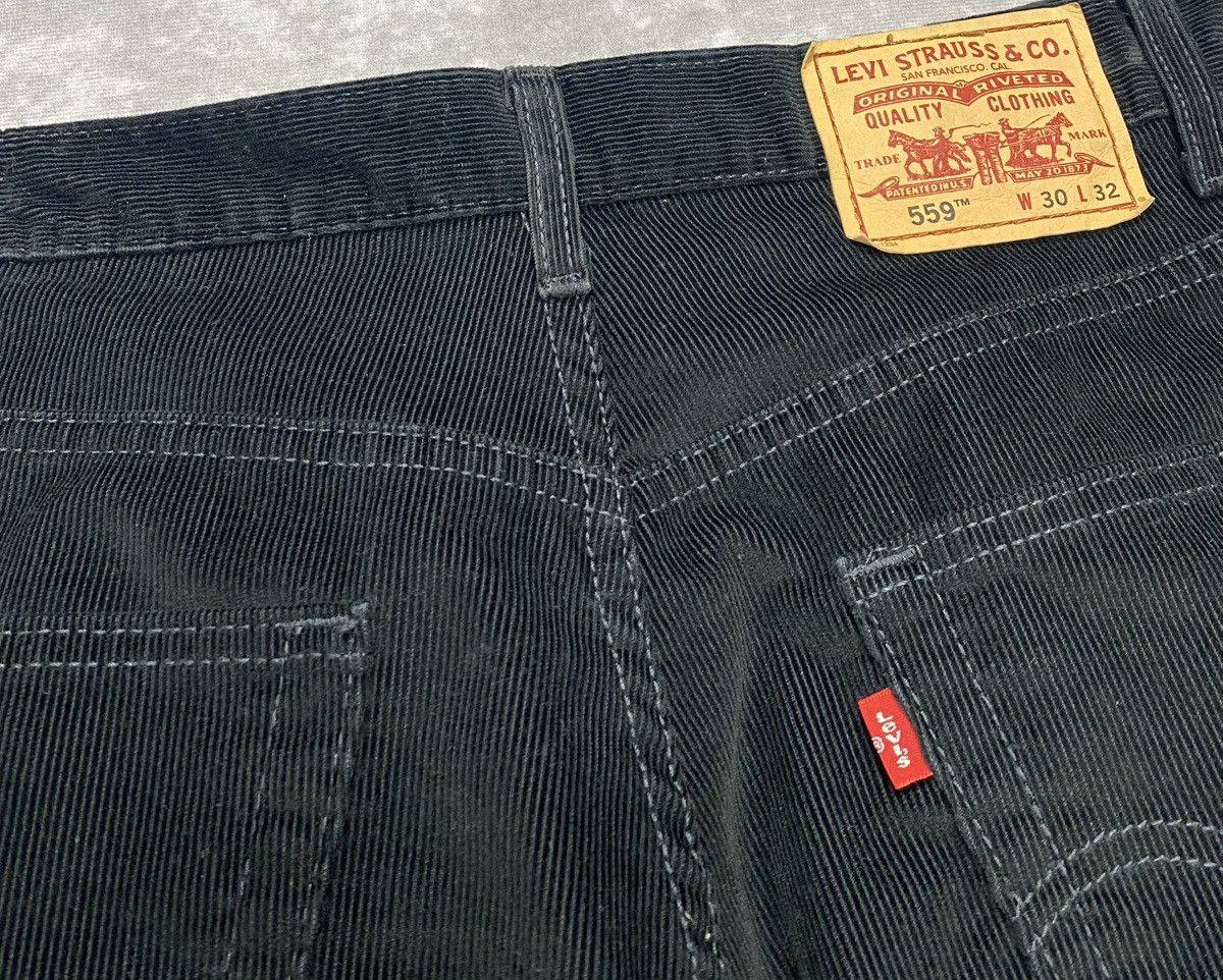 Levi's Vintage Clothing 90’s Vintage Levi Strauss 559 Black Corduroy Pants Size US 30 / EU 46 - 3 Thumbnail