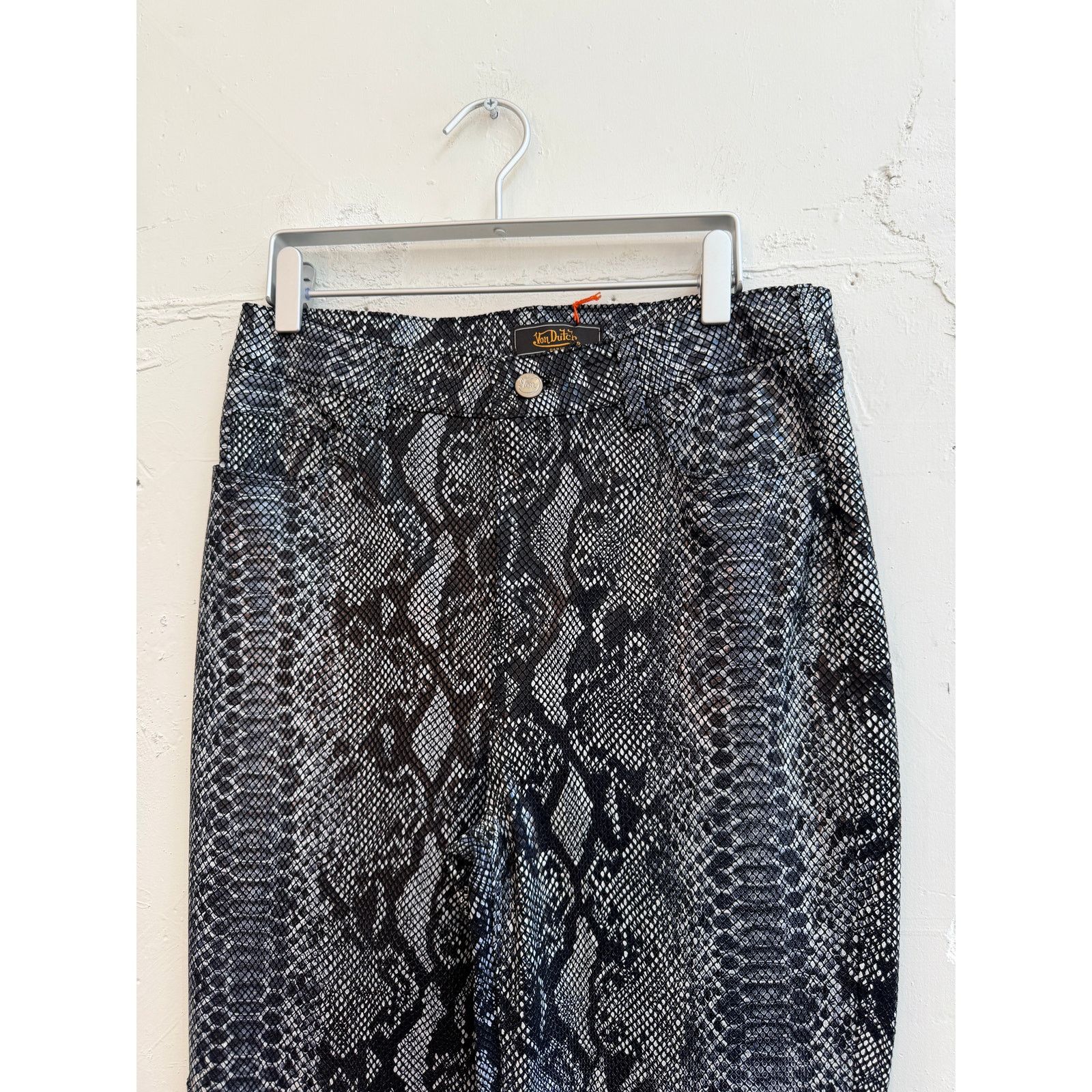 Von Dutch Von Dutch Black Suede/Snake Print Flare Pant Size 28" / US 6 / IT 42 - 7 Thumbnail