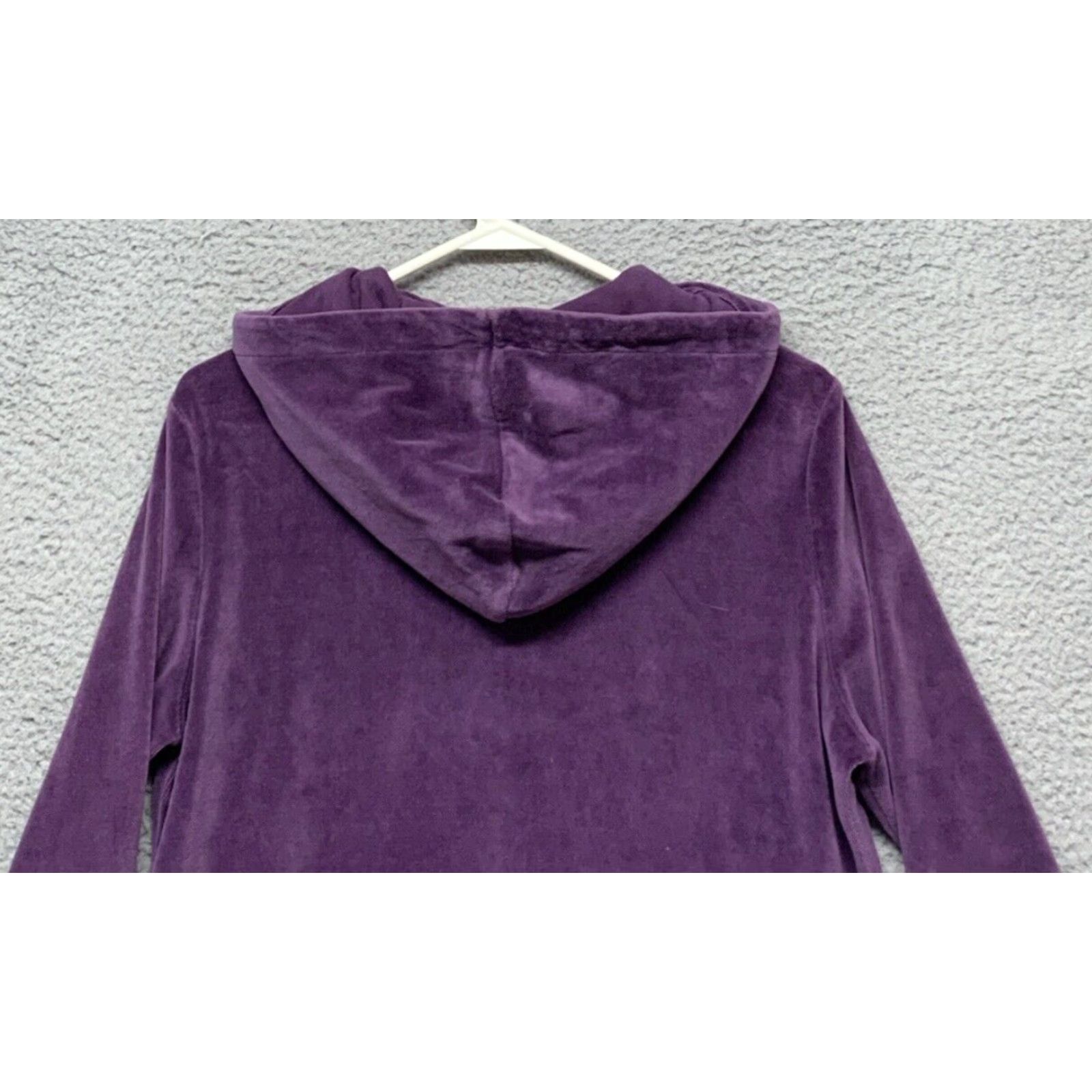 Vintage Danskin Now Jacket Womens Full Zip Hooded Plush Purple 2-Pockets Size Large Size S / US 4 / IT 40 - 7 Thumbnail