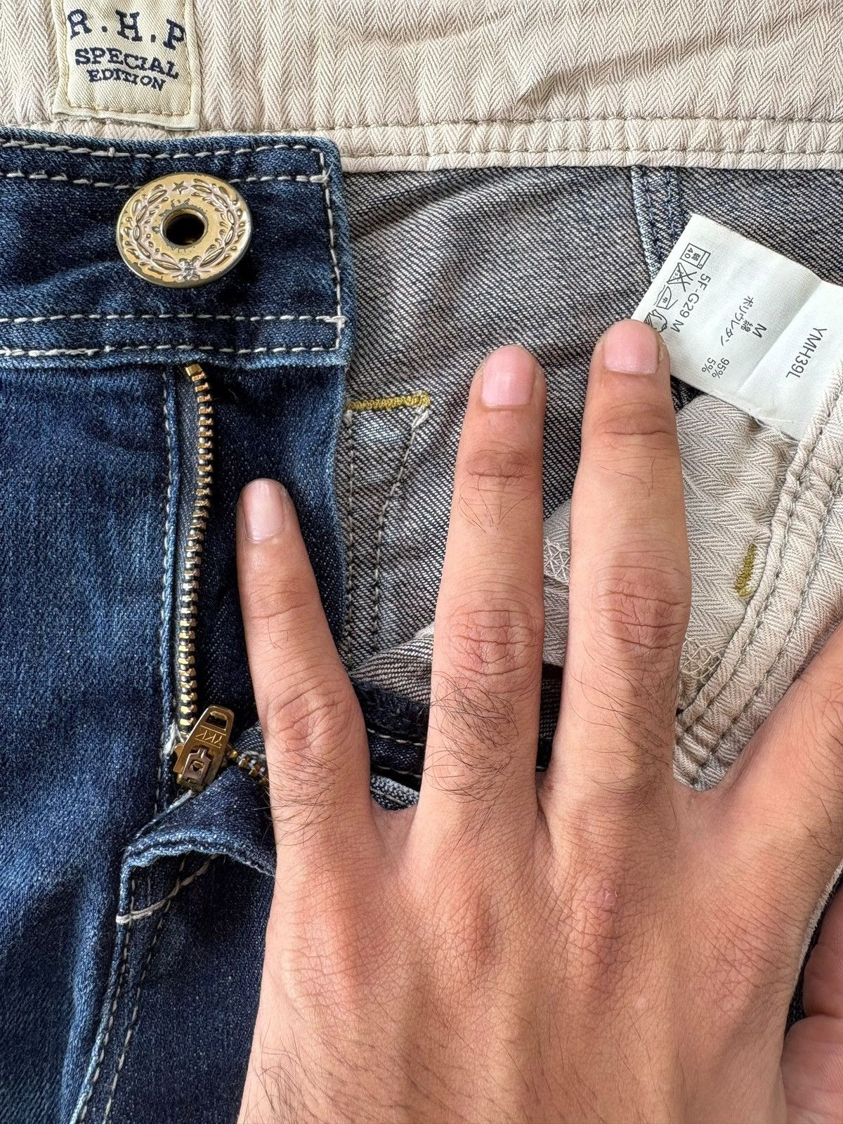 Hysteric Glamour Vintage Japanese Brand Rusty Distressed Low Rise Flare Jeans Size 31" - 9 Thumbnail