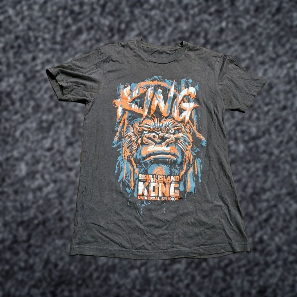 Vintage UNIVERSAL STUDIOS King Skull Island Gray T-Shirt Mens M Short Sleeve Crew Neck Size US M / EU 48-50 / 2 - 1 Thumbnail