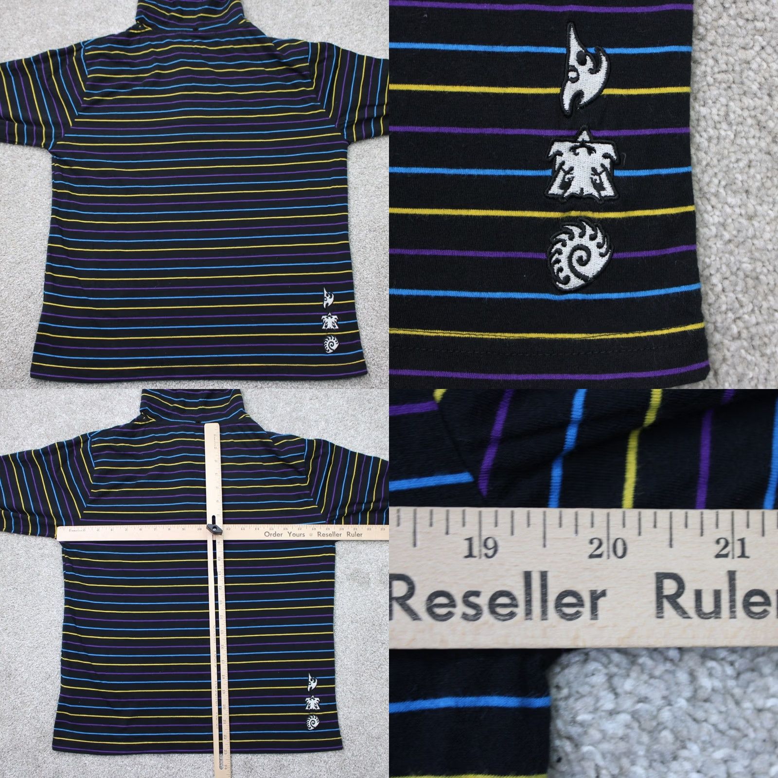 Vintage Blizzard StarCraft II Hoodie Mens Medium Black Striped Hooded Sweatshirt Size US M / EU 48-50 / 2 - 8 Thumbnail