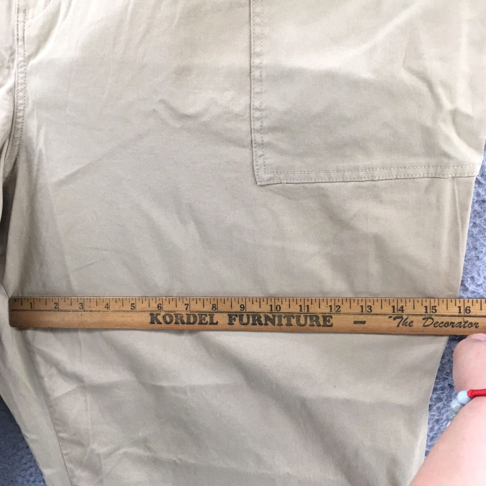 Vintage A New Day High Rise Slim Pants Womens 26 Regular Almond Tan Cotton Blend NEW` Size 34" / US 12 / IT 48 - 6 Thumbnail