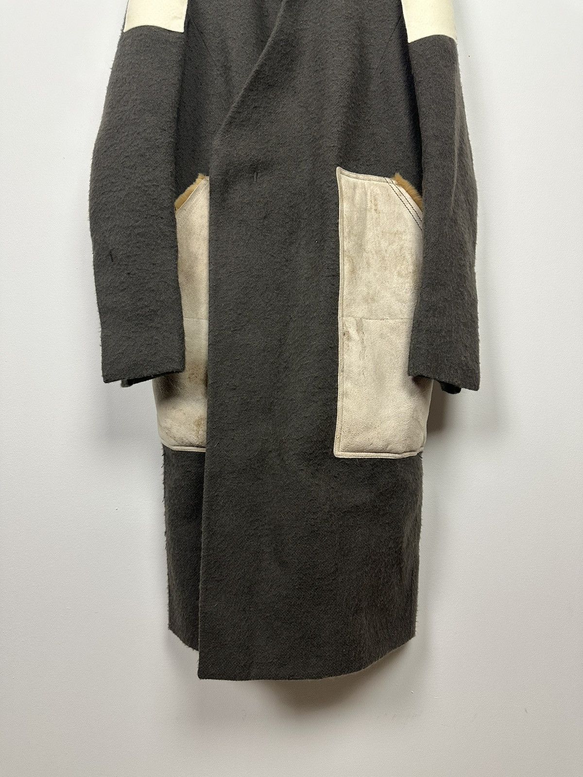 Rick Owens FW18 ‘SISYPHUS’ Camel Hair Patch Pocket Longcoat Size US S / EU 44-46 / 1 - 3 Thumbnail