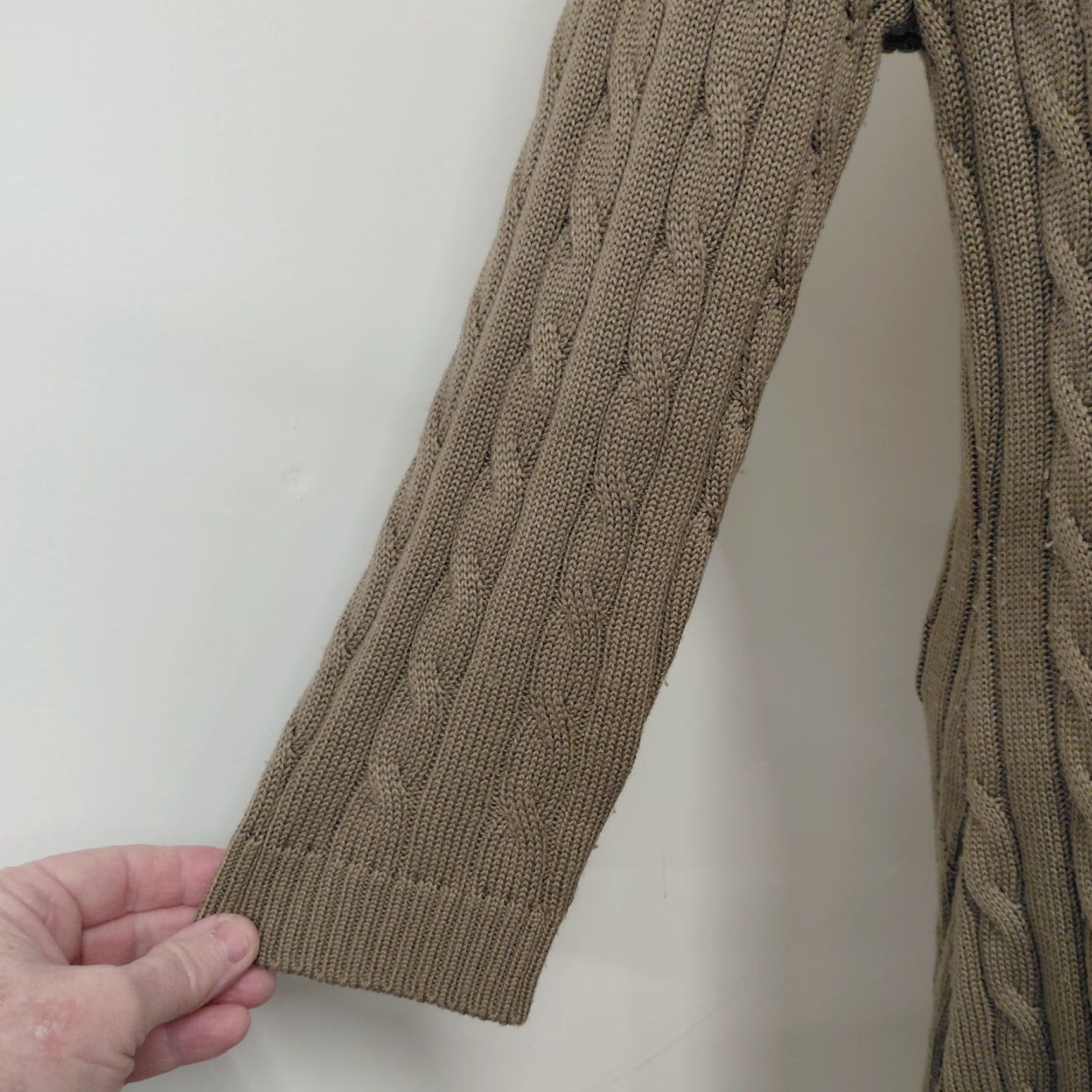 Calvin Klein Calvin Klein Sweater Dress Women's Sz Large Brown Wrap Cable Shawl Collar Buckle Size L / US 10 / IT 46 - 7 Thumbnail
