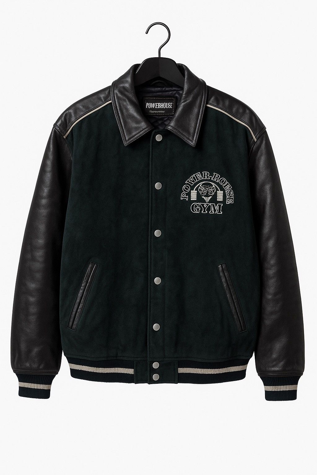 Leather Powerhouse Gym Leather Varsity Jacket Iconic Bodybuilding Size US XL / EU 56 / 4 - 2 Thumbnail