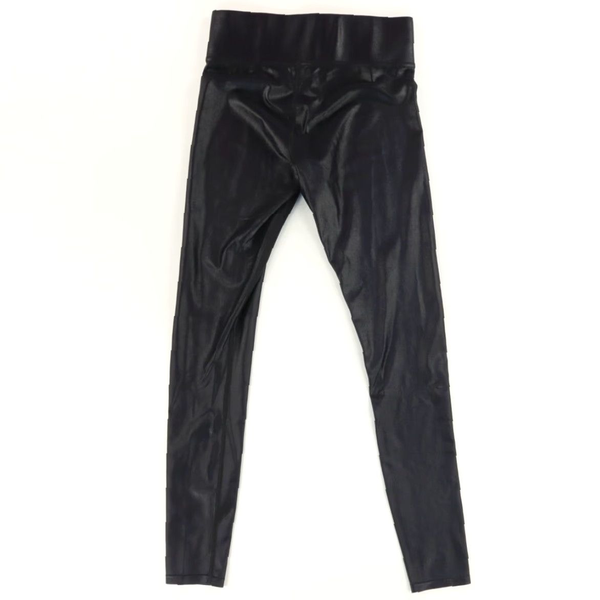Vintage Nike Shirt Women's Black Takara Shine 7/8 Leggings Pants Carbon 38 S Slim Inseam 25in 12in Front Flat Pull On Nylon Woven 20% Stretch 2/8/90s style Size 28" / US 6 / IT 42 - 4 Thumbnail