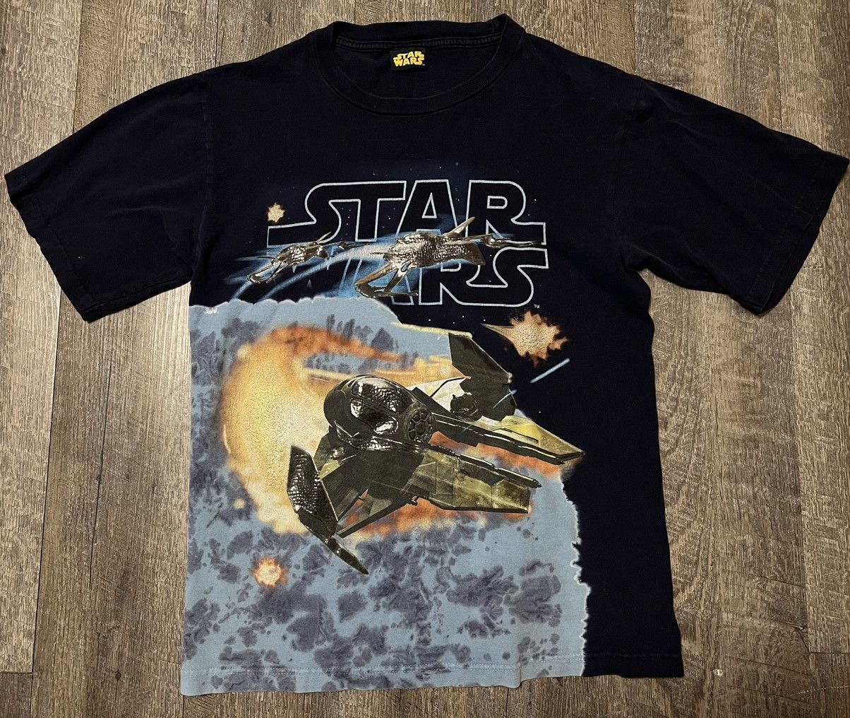 Star Wars × Vintage Vintage Star Wars Space Fighter Tie Dye AOP Shirt Size M Size US M / EU 48-50 / 2 - 1 Thumbnail