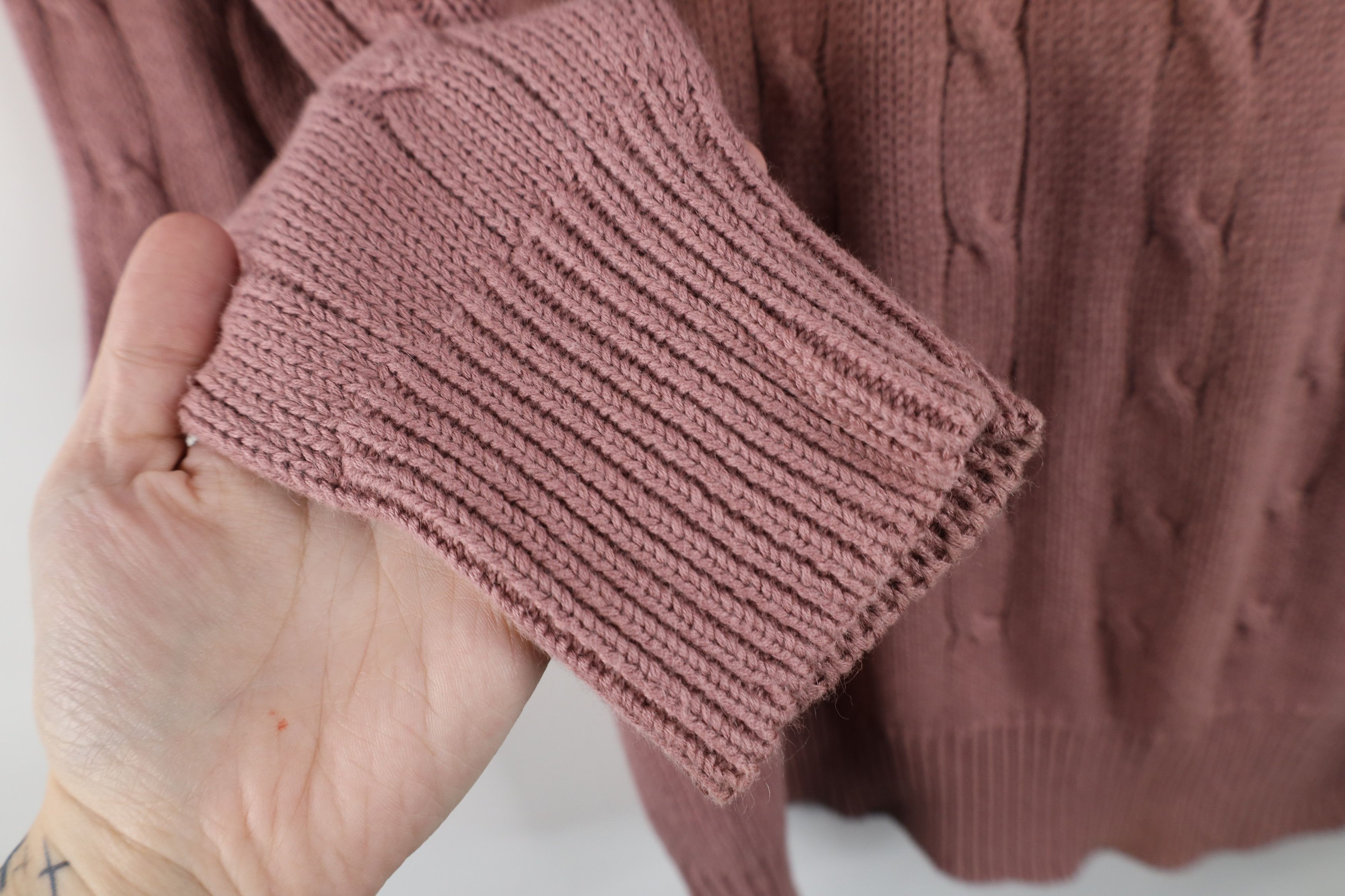 Vintage Vintage 80s 90s Dapper Cable Ribbed Knit V-Neck Sweater Size US L / EU 52-54 / 3 - 5 Thumbnail