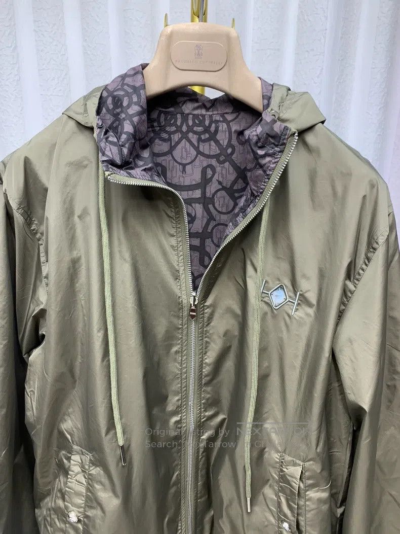 Hermes Hermes Coffee-colored geometric pattern printed reversible Size L / US 10 / IT 46 - 9 Thumbnail