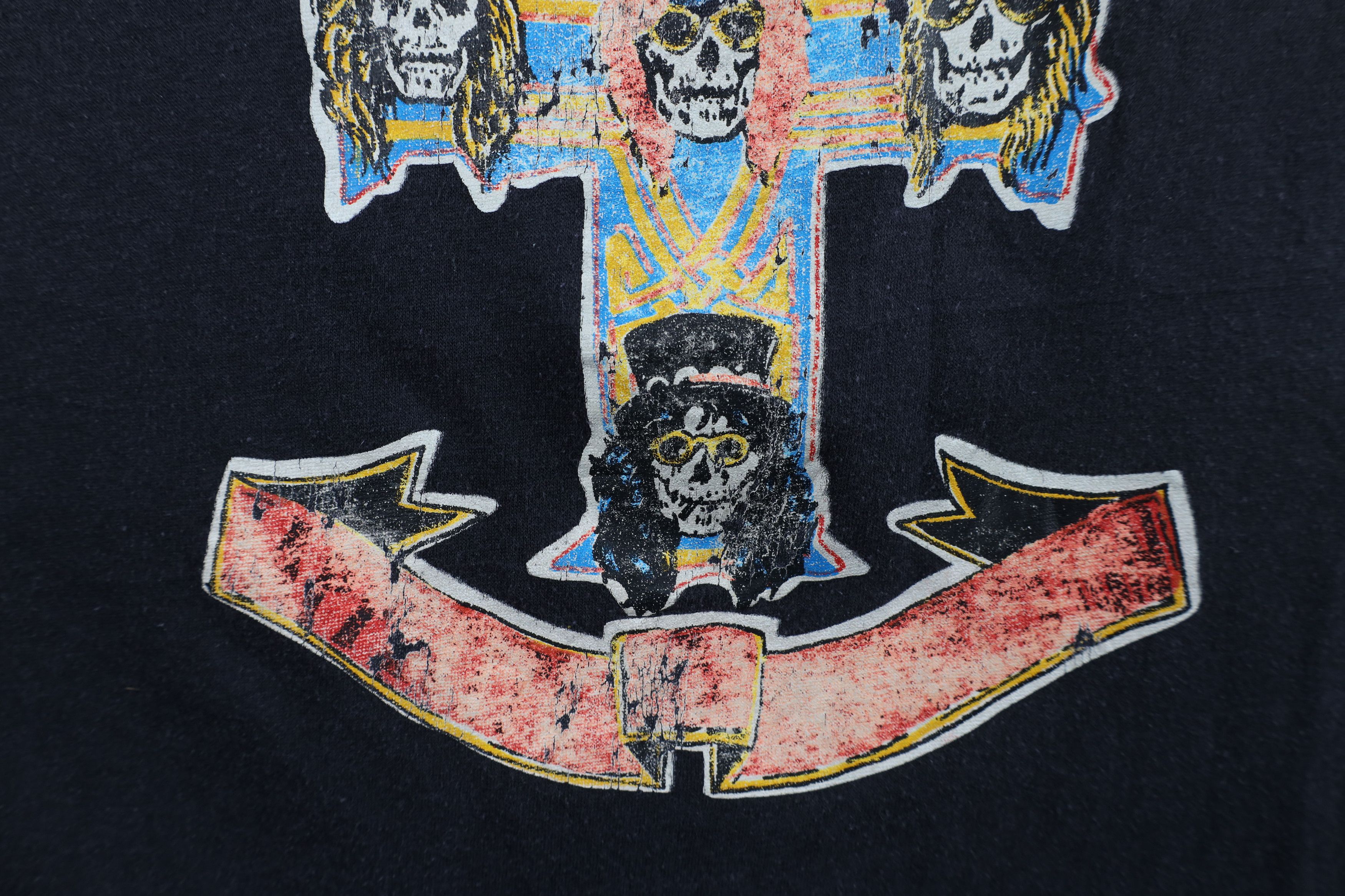 Vintage Vintage 80s For Destruction Guns N Roses Band T-Shirt USA Size US XL / EU 56 / 4 - 6 Thumbnail