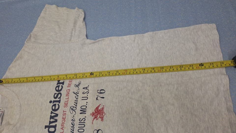 Budweiser K3-06 Budweiser Big Logo Thrashed Faded Shirt Paper thin Size US L / EU 52-54 / 3 - 5 Thumbnail
