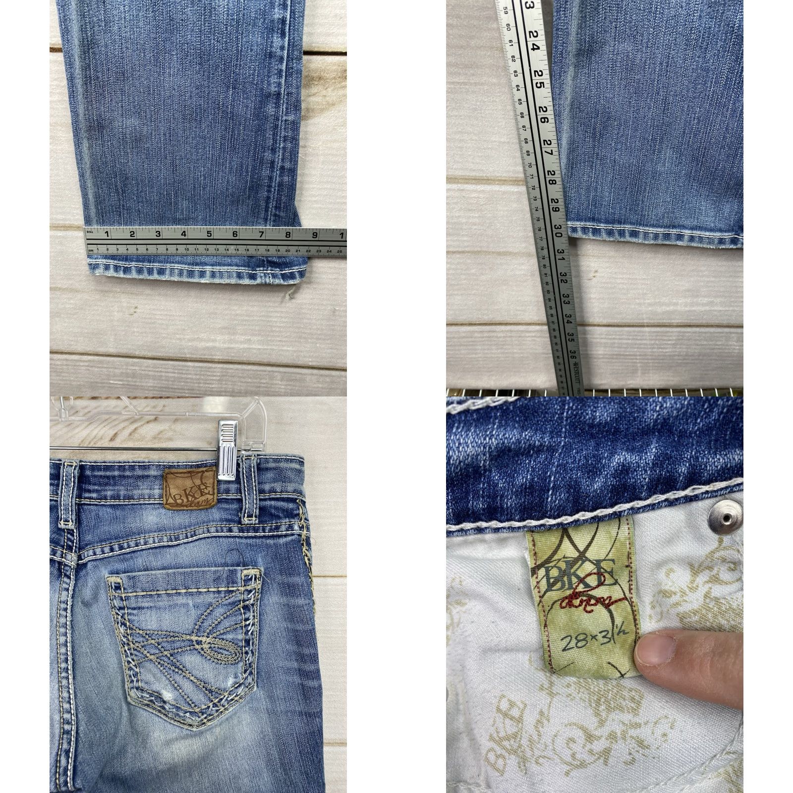 Vintage Buckle BKE Kate Boot Jeans Bootcut Distressed Medium Wash Denim 28 Women Women Jeans Shoes? Size 28" / US 6 / IT 42 - 8 Thumbnail