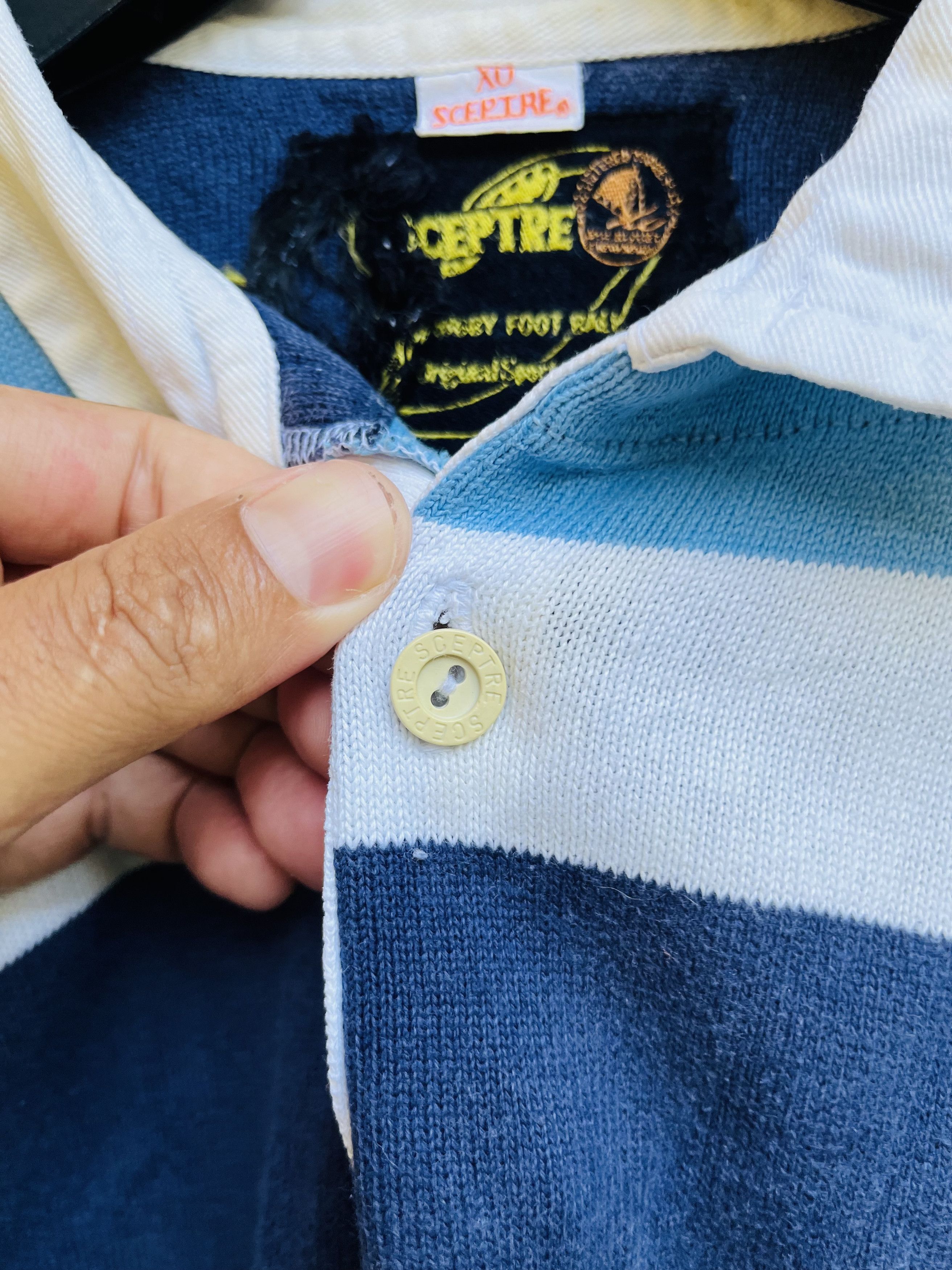 Japanese Brand × Vintage Vintage Sceptre Rugby Football Sport Stripes Long Sleeve Size US M / EU 48-50 / 2 - 6 Thumbnail
