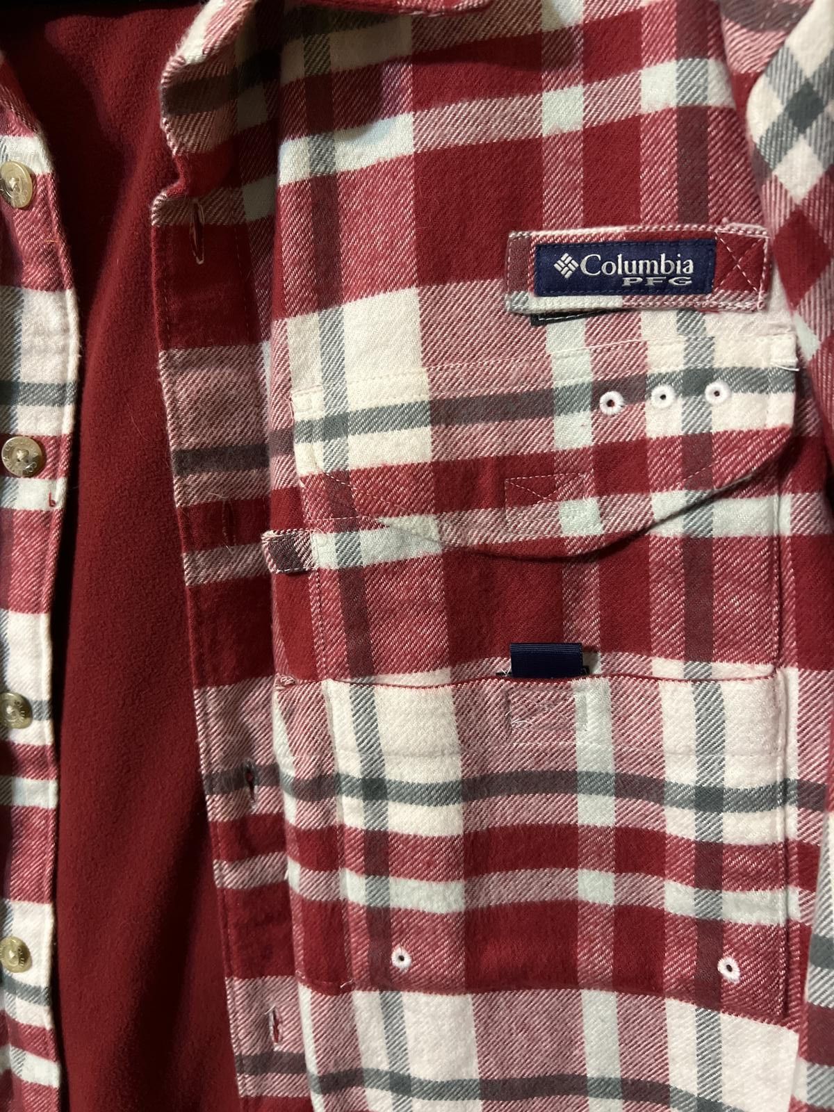 Columbia Columbia Men's Red Plaid Button-Up Shirt Jacket L Size US L / EU 52-54 / 3 - 3 Thumbnail