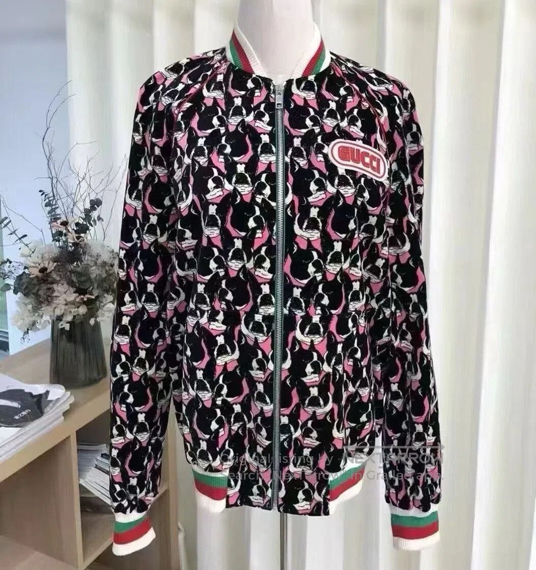 Gucci Gucci Bulldog Print Velvet Jacket. Size US XS / EU 42 / 0 - 1 Thumbnail