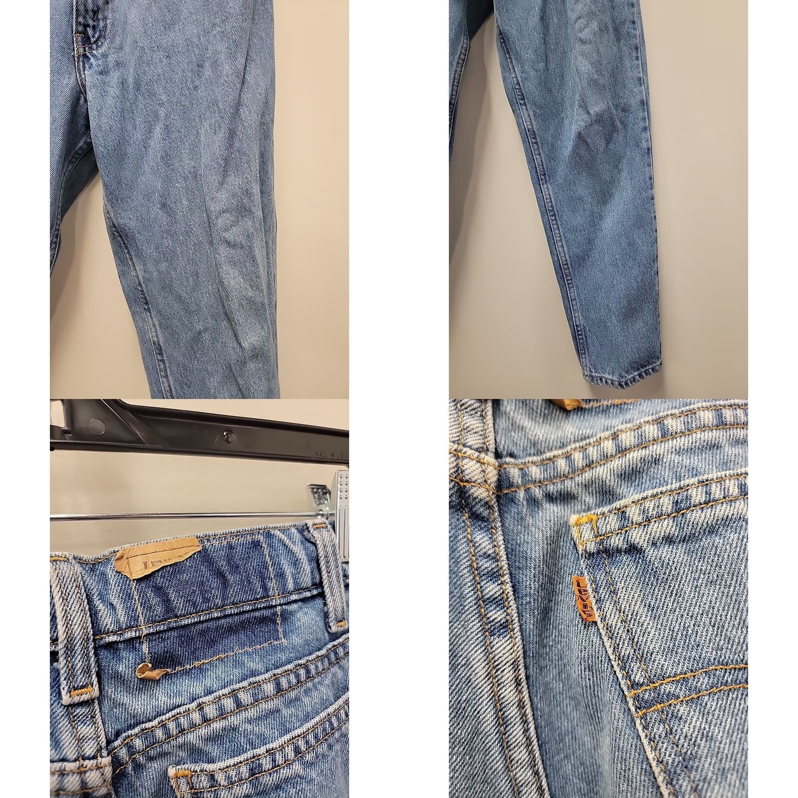 Levi's VINTAGE Levi's Orange Tab Tapered Jeans Men 30x29 Blue Denim 5-Pocket Levi's 500 Series Size US 30 / EU 46 - 8 Thumbnail