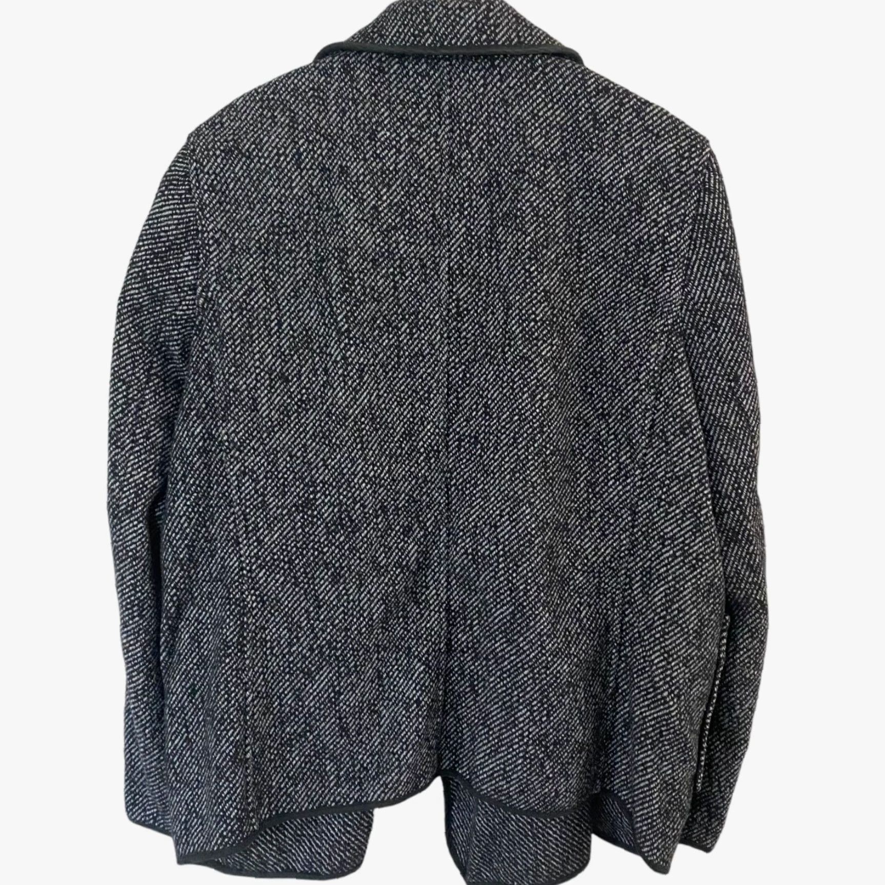 Lucky Brand VINTAGE Lucky Brand Pea Coat Jacket Womens Large Gray Wool Blend Double-Breasted Size L / US 10 / IT 46 - 3 Thumbnail