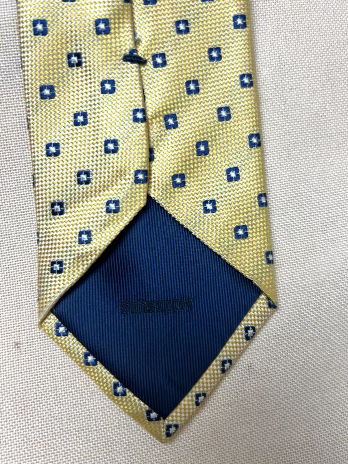 Suitsupply Suitsupply yellow geometric Silk Mens Tie Size ONE SIZE - 5 Thumbnail