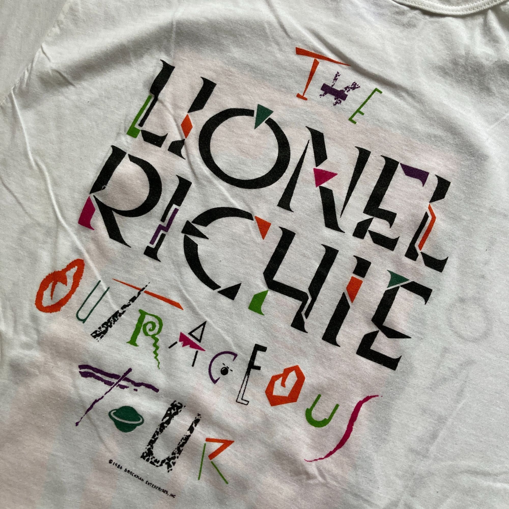 Other Vintage Lionel Richie Outrageous Tour 1986 White Graphic T-S Size US L / EU 52-54 / 3 - 3 Thumbnail