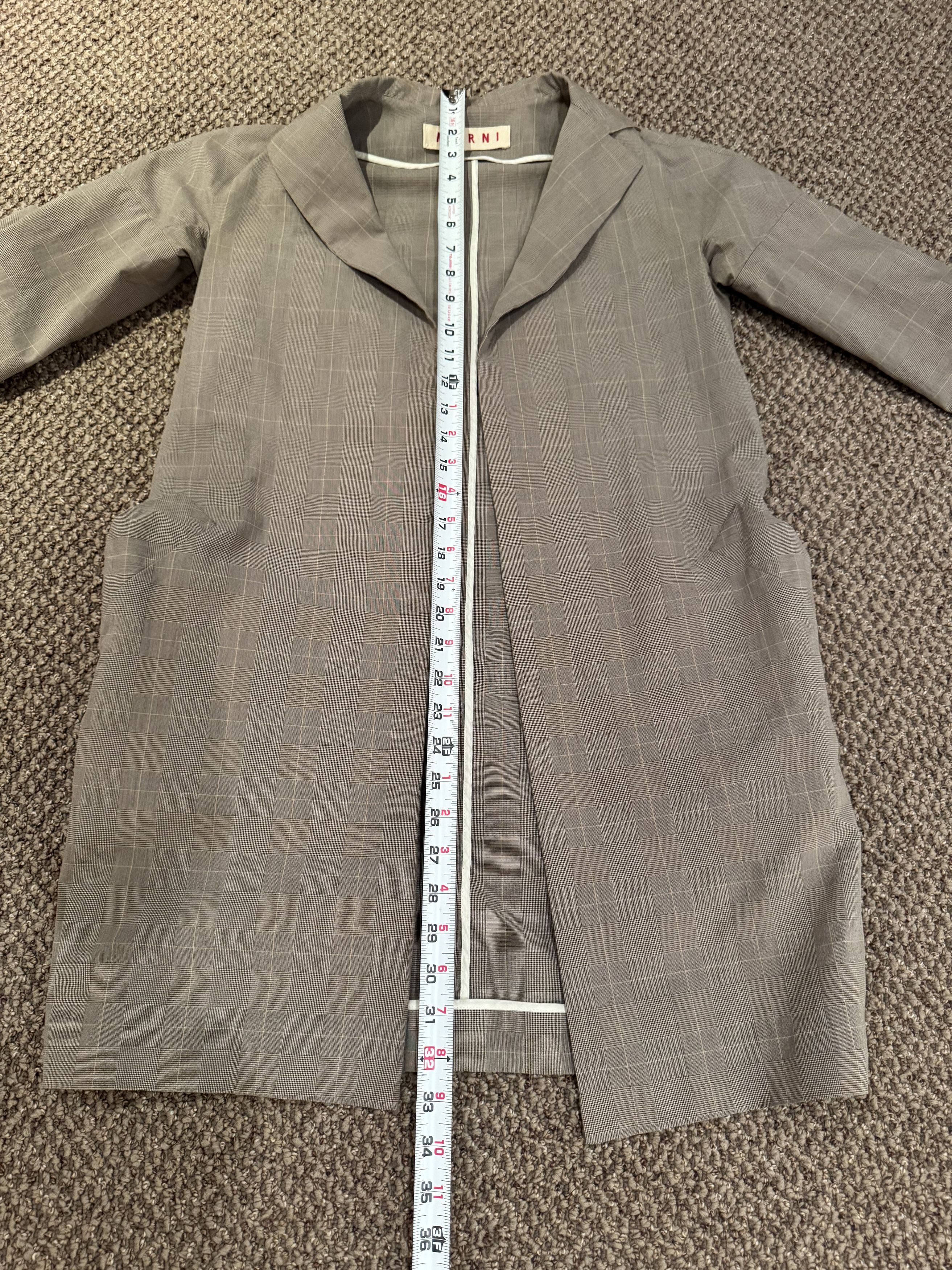 Marni Marni Glen Check Cotton Coat (Beige, Size 38) Size XS / US 0-2 / IT 36-38 - 9 Thumbnail