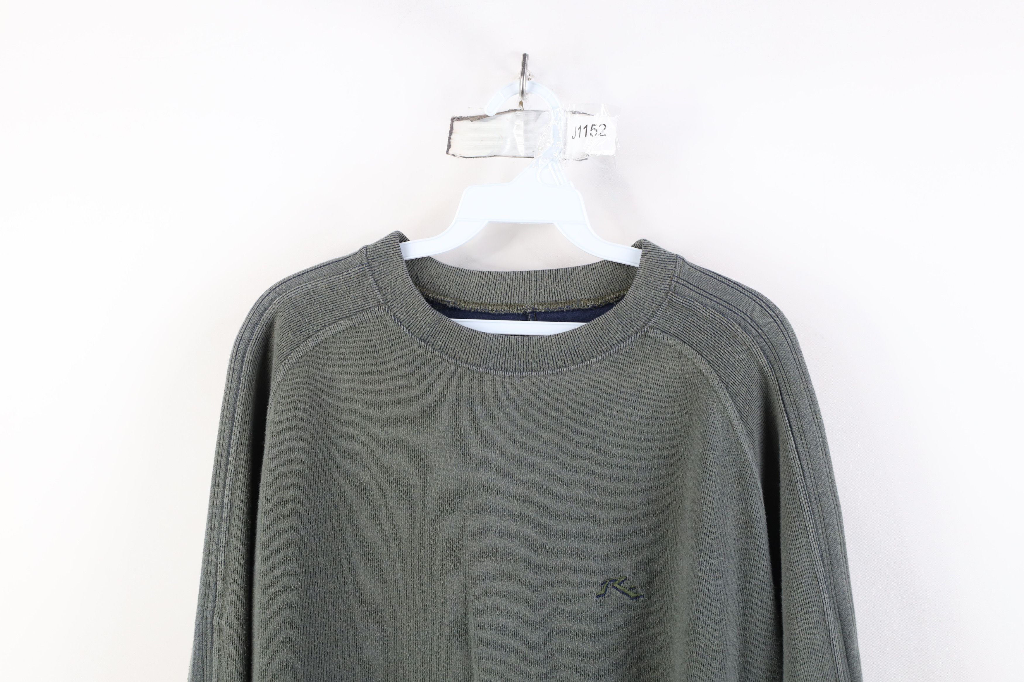 Rusty Vintage 90s Y2K Rusty Surfing Ribbed Knit T-Shirt Green Size US L / EU 52-54 / 3 - 2 Thumbnail