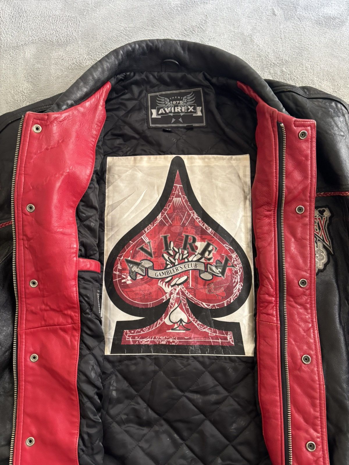 Avirex × Vintage Avirex Gambler’s Club King Casino Leather Jacket 80s Size US XXL / EU 58 / 5 - 6 Thumbnail