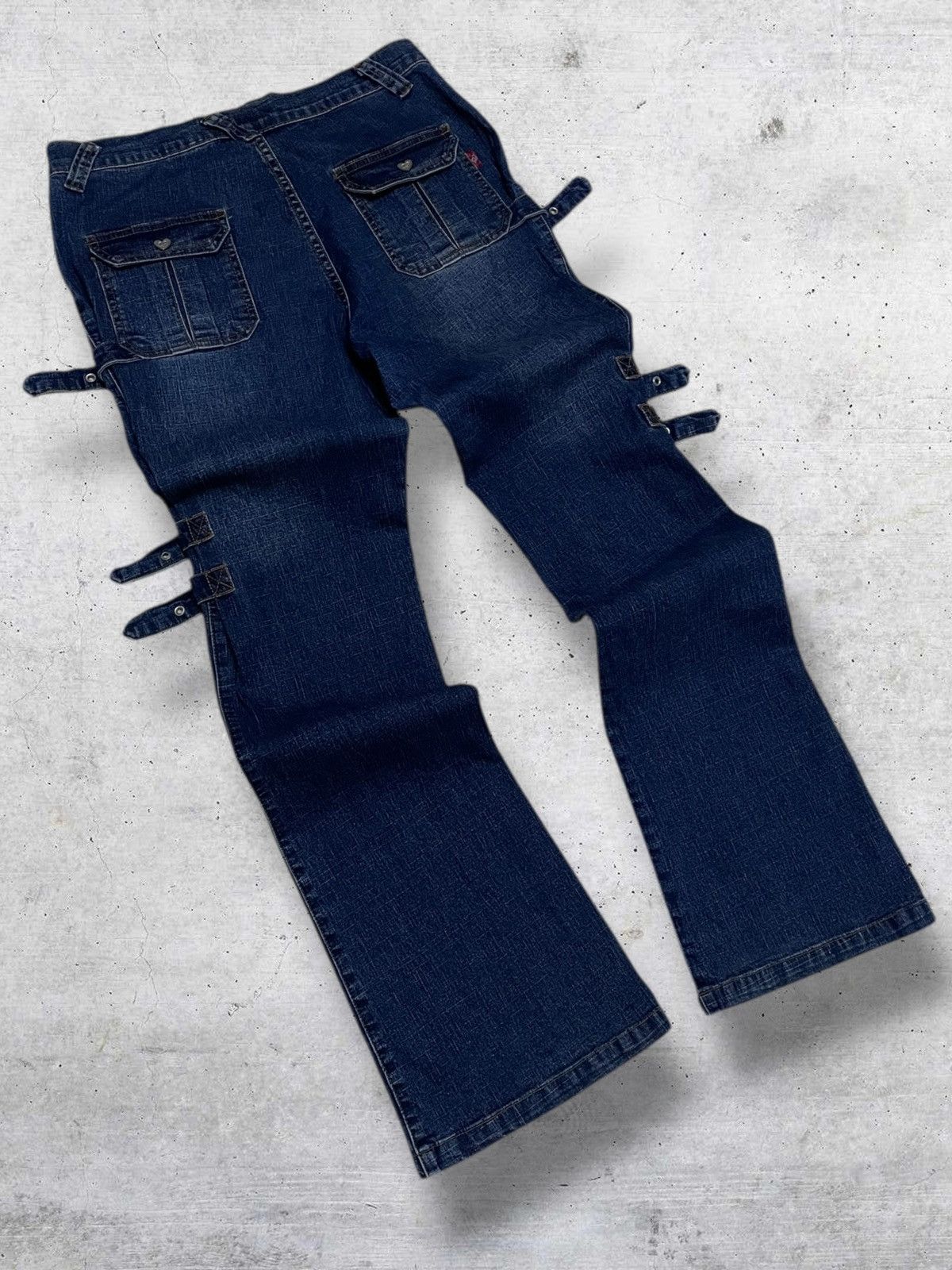 Hysteric Glamour VINTAGE ANGELA JAPAN 90S OG DESIGNER BONDAGE FLARED DENIM Size US 32 / EU 48 - 11 Thumbnail