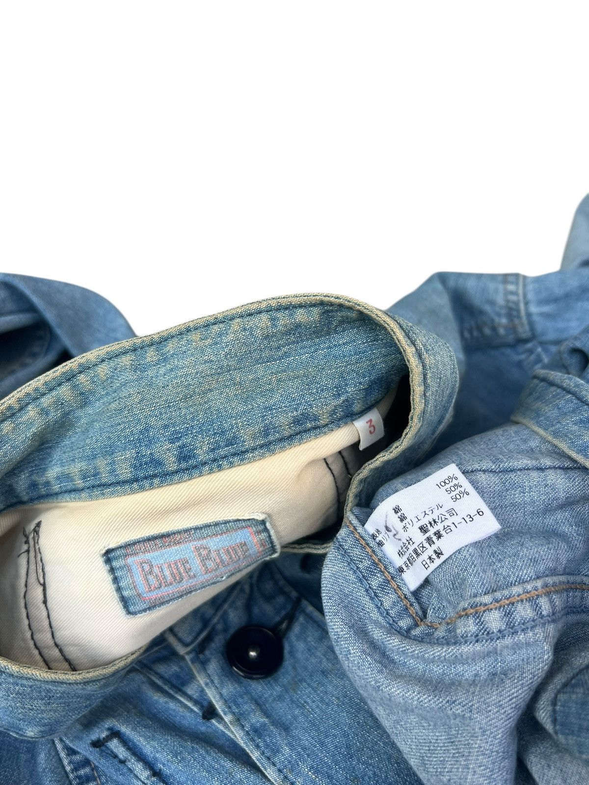 Blue Blue Japan Vintage Blue Blue Japan Dirty Mud Stains Denim Jacket Size US L / EU 52-54 / 3 - 25 Thumbnail