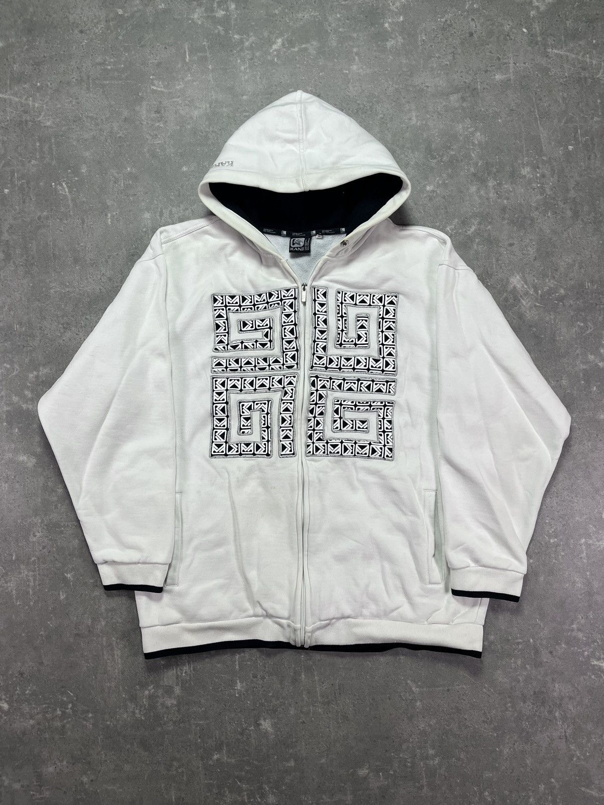 Karl Kani Karl Kani Big Spirals Logo Baggy Washed Zip Hoodie XL XXL Size US XL / EU 56 / 4 - 1 Thumbnail