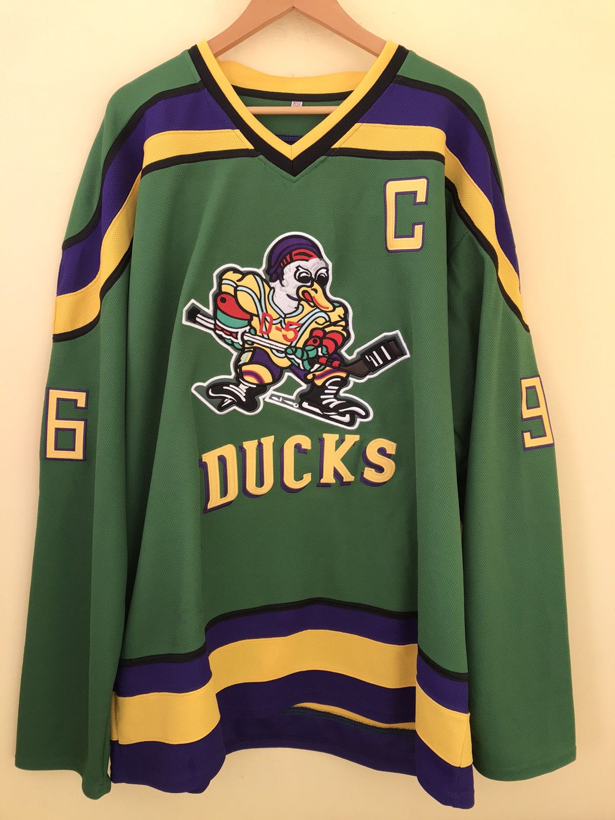 NHL NHL Mighty Ducks Of Anaheim #96 Charlie Conway hockey shirt | Grailed