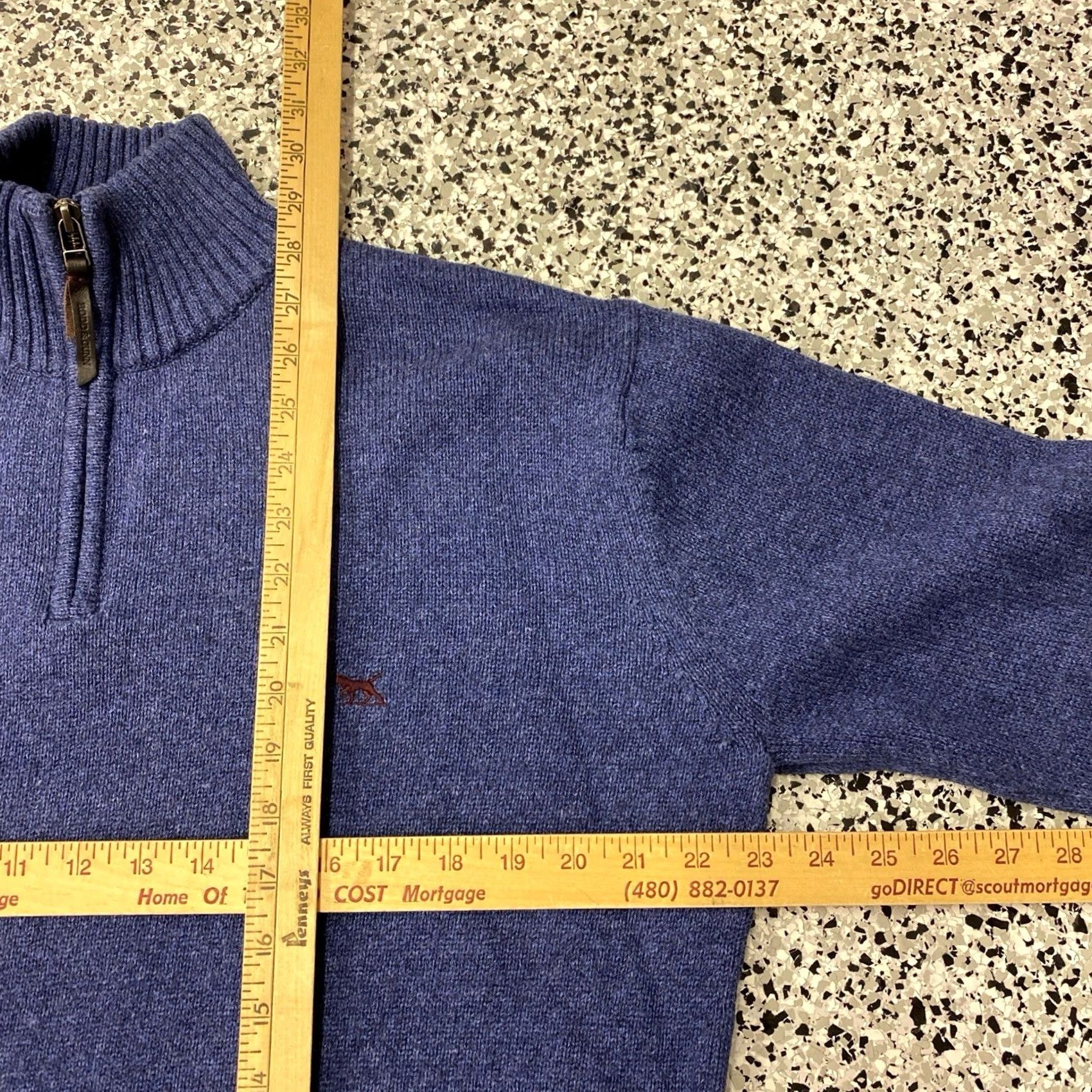 Rodd & Gunn Rodd & Gunn Sweatshirt Mens XL Blue 1/4 Zip Long Sleeve Cotton Knit Henley Zip Sweatshirt Size US XL / EU 56 / 4 - 2 Thumbnail