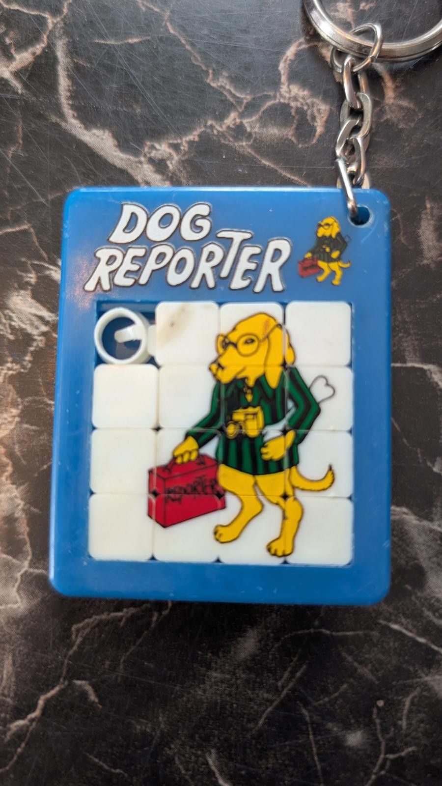 Other Vintage Dog Reporter Sliding Puzzle Keychain – 1970s Novelty Size ONE SIZE - 4 Thumbnail