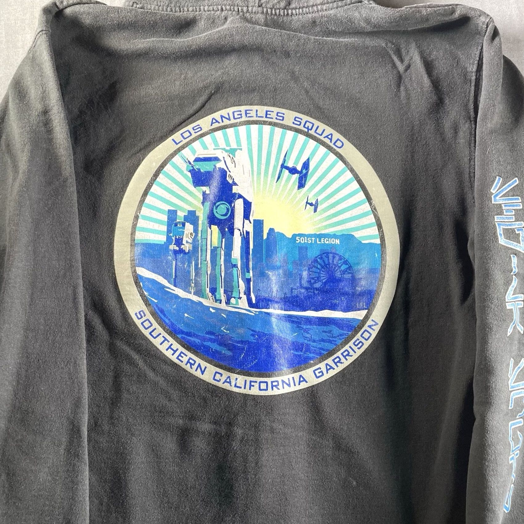 Vintage 501st Legion Hoodie Mens Small Zip Up Black AT AT LA Squad Souther California Garrison Full Zip Size US S / EU 44-46 / 1 - 2 Thumbnail