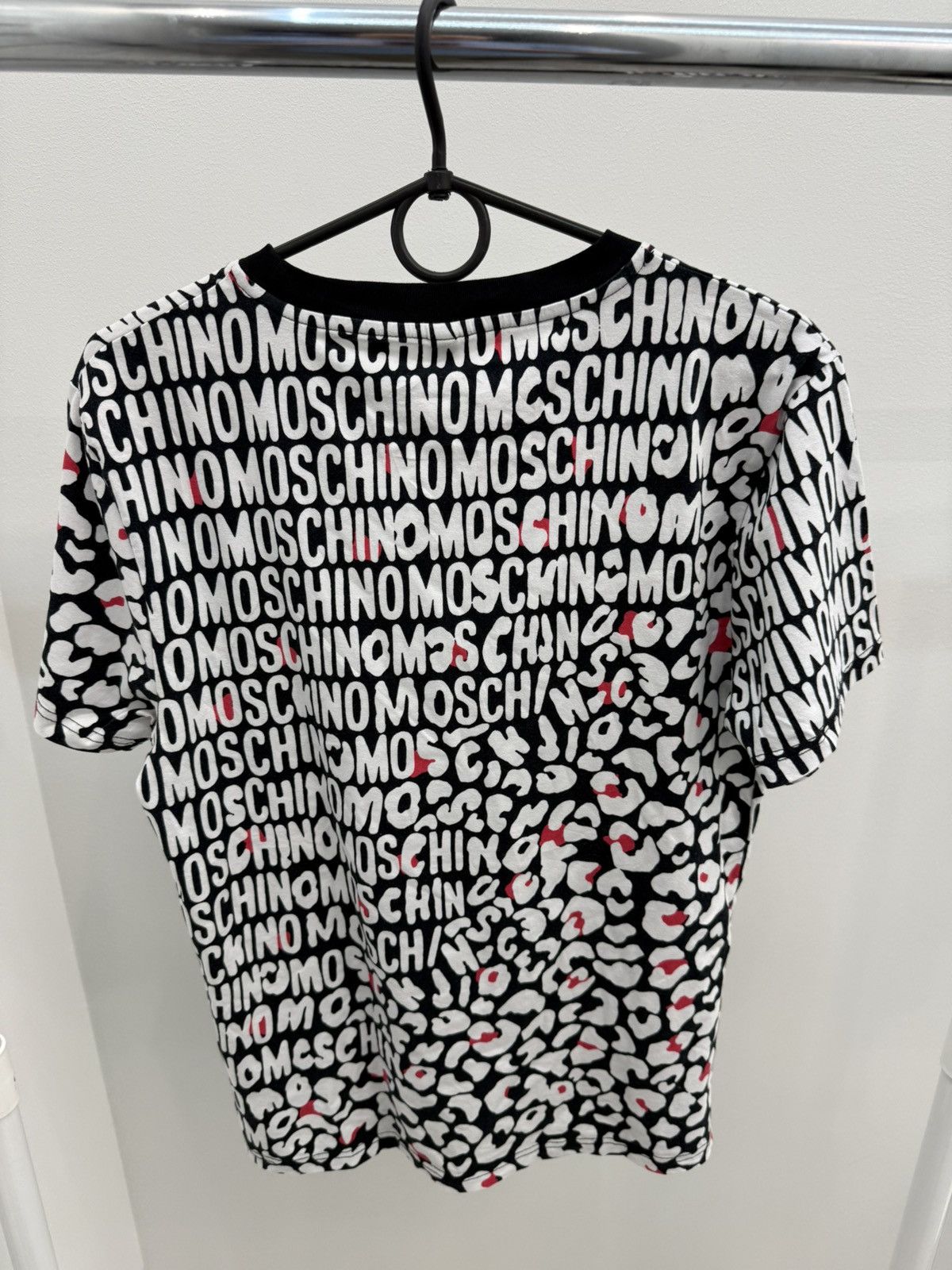 Moschino Moschino Multilogo Leopard Printed Cotton Tee T-shirt Size US S / EU 44-46 / 1 - 2 Thumbnail