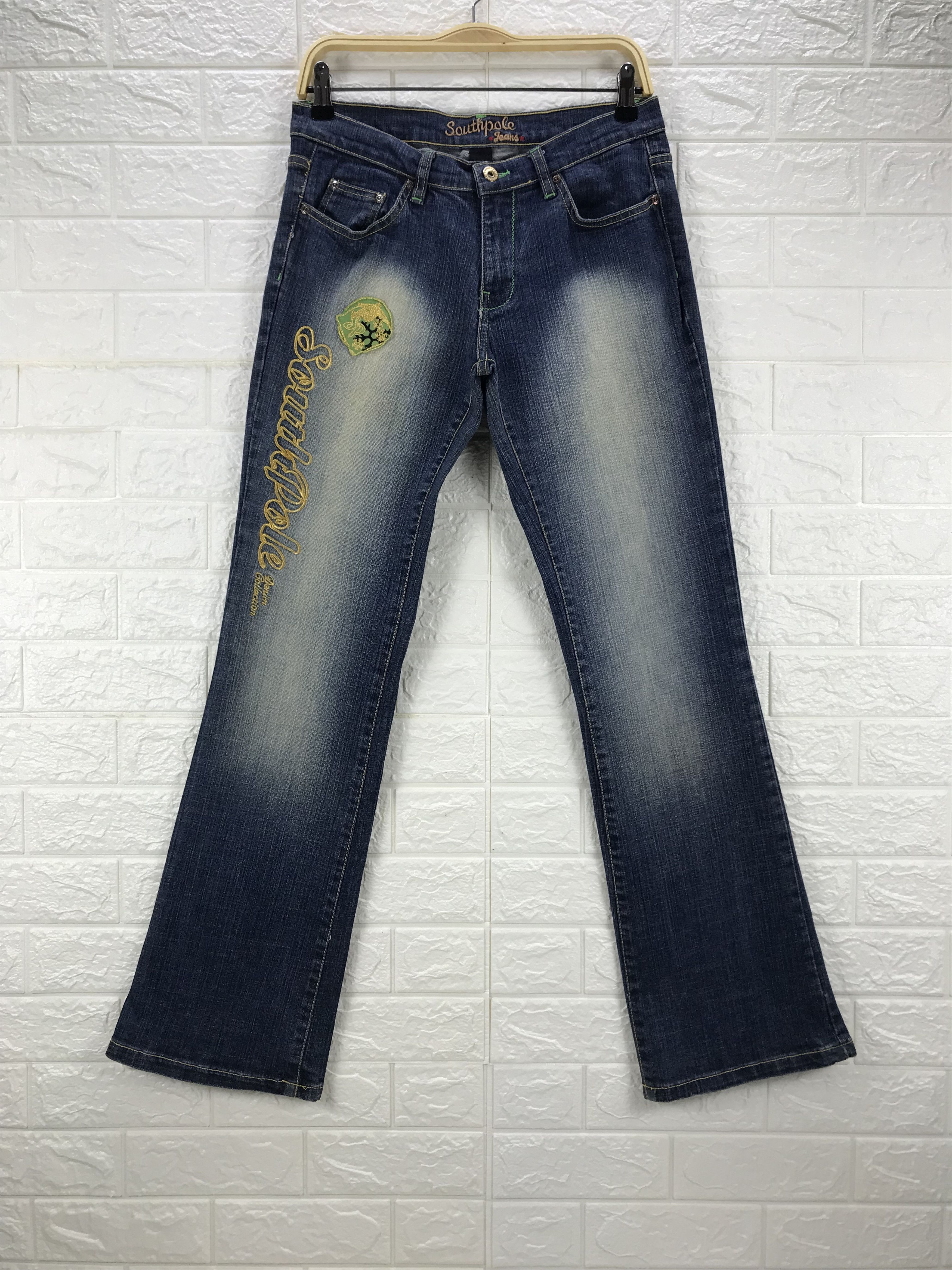 Southpole Vintage Southpole Embroidered Flare Jeans Size 30" / US 8 / IT 44 - 1 Thumbnail