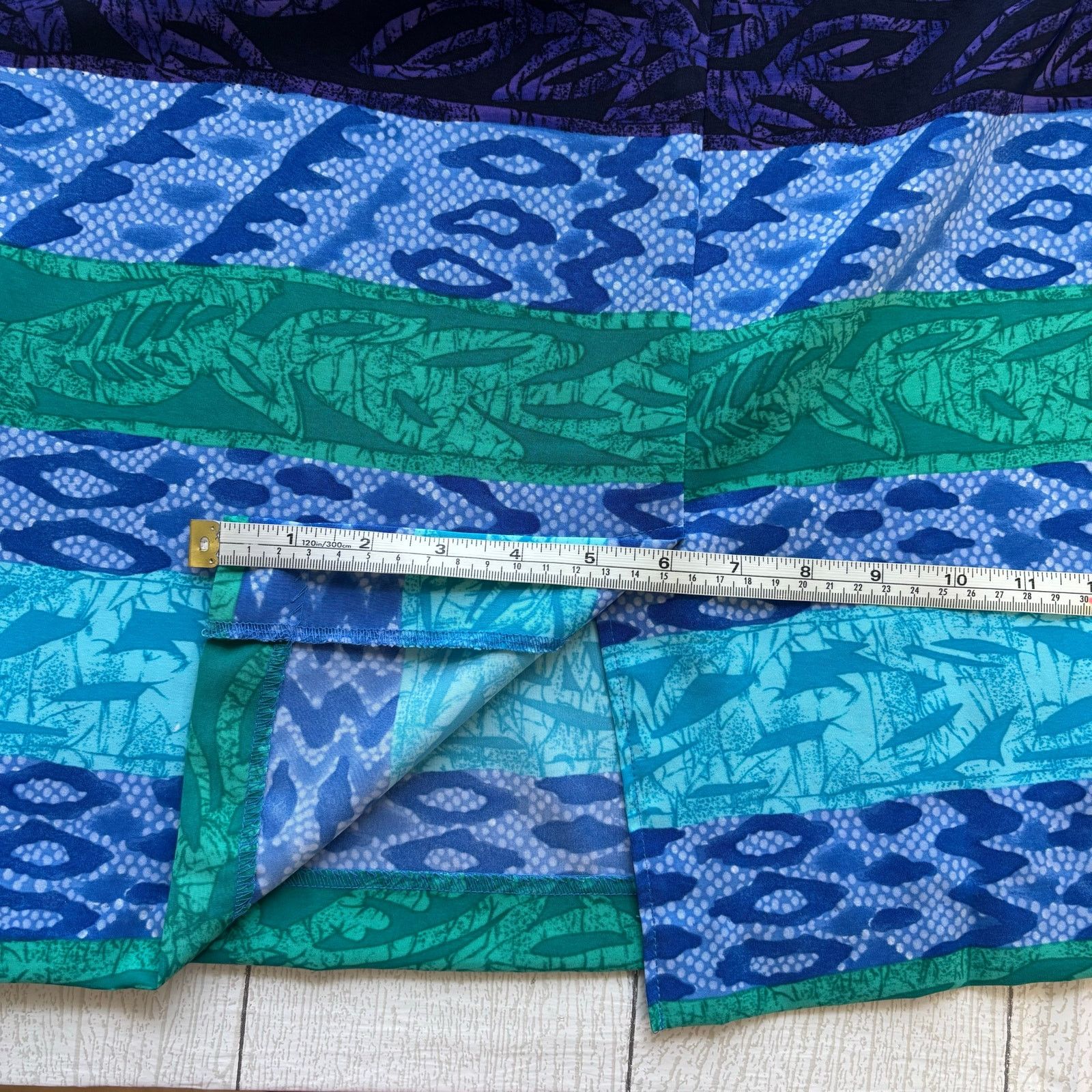 Other Kathie Lee Collection Blue Green Tropical Shift Dress 16 Size XXL / US 16-18 / IT 52-54 - 10 Thumbnail