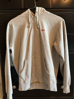 Supreme Contrast Zip Up Hooded Sweatshirt | Grailed