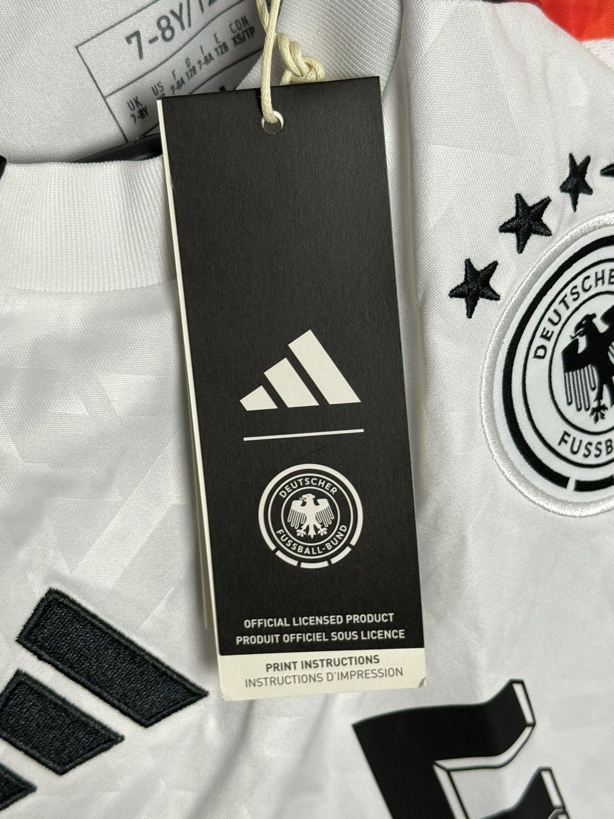 Adidas KIDS New Germany 2024 Home Fullkrug Football Jersey T-Shirt Size US XS / EU 42 / 0 - 9 Thumbnail
