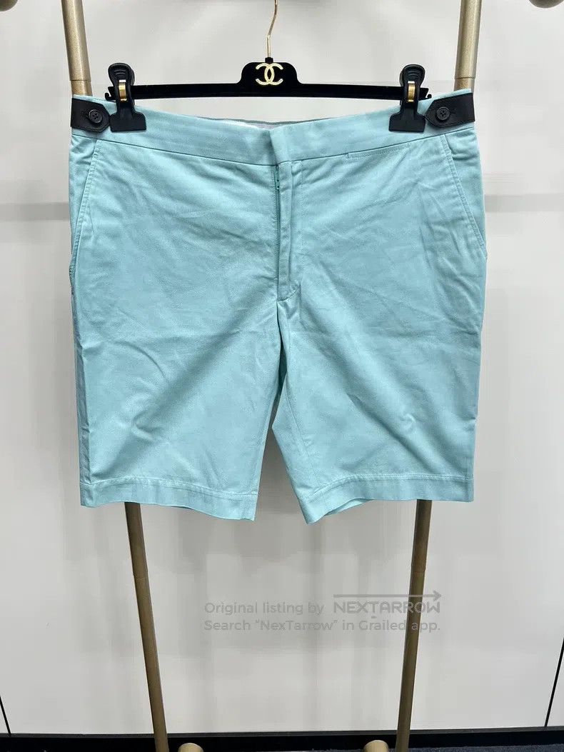 Hermes Hermes Blue leather patch casual shorts Size US 44 / EU 60 - 1 Thumbnail
