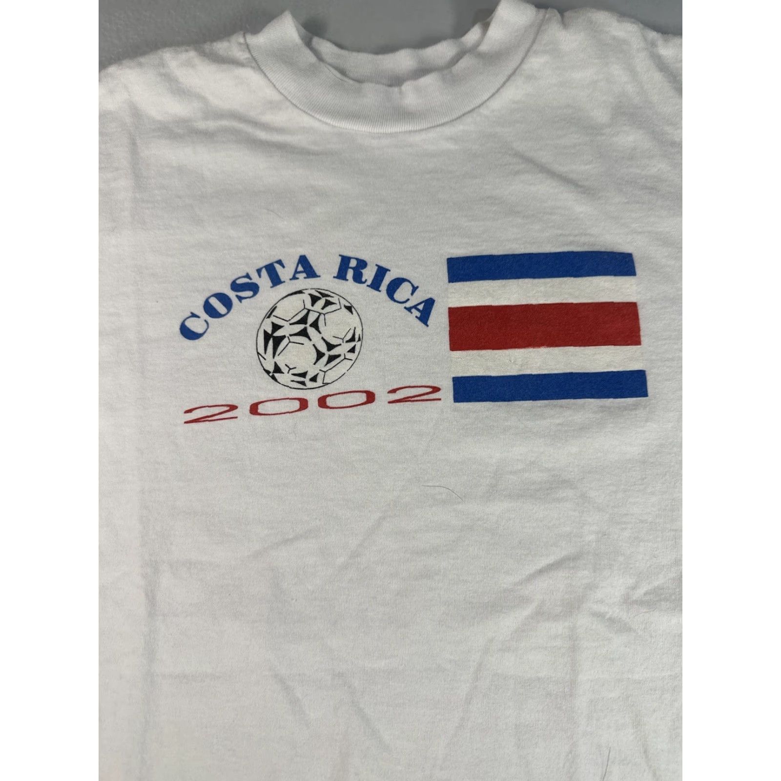 Vintage VTG Costa Rica Futbol Soccer T Shirt Men’s Large White Shirt Size US L / EU 52-54 / 3 - 3 Thumbnail