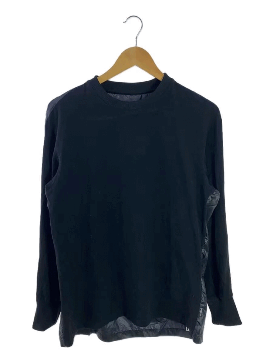 image of Yohji Yamamoto Pour Homme Hybrid Long Sleeve Tee in Black, Men's (Size Medium)