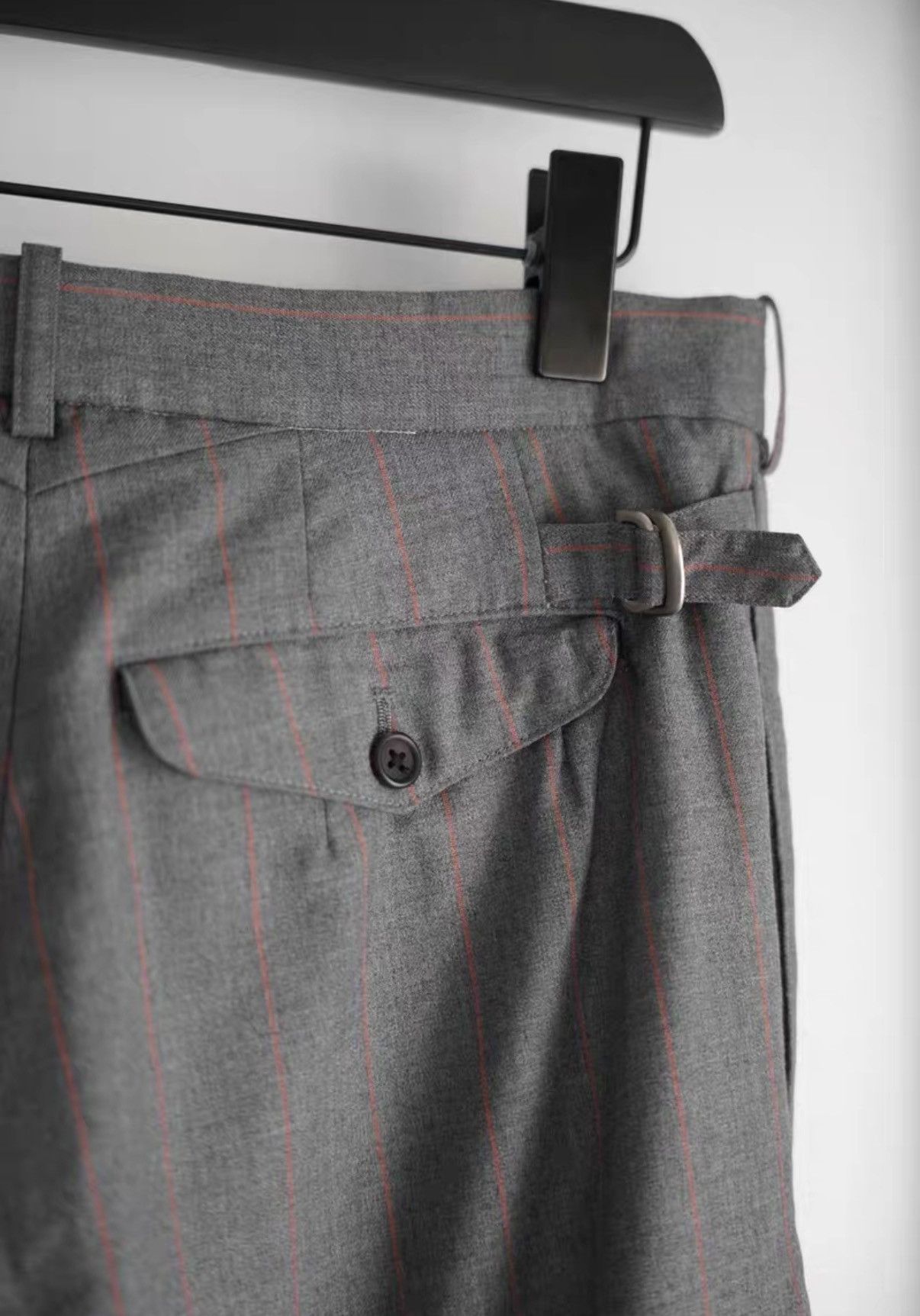 Yohji Yamamoto Yohji Yamamoto Rokumeikan Gray & Orange Striped Trousers K4 Size US 34 / EU 50 - 4 Thumbnail