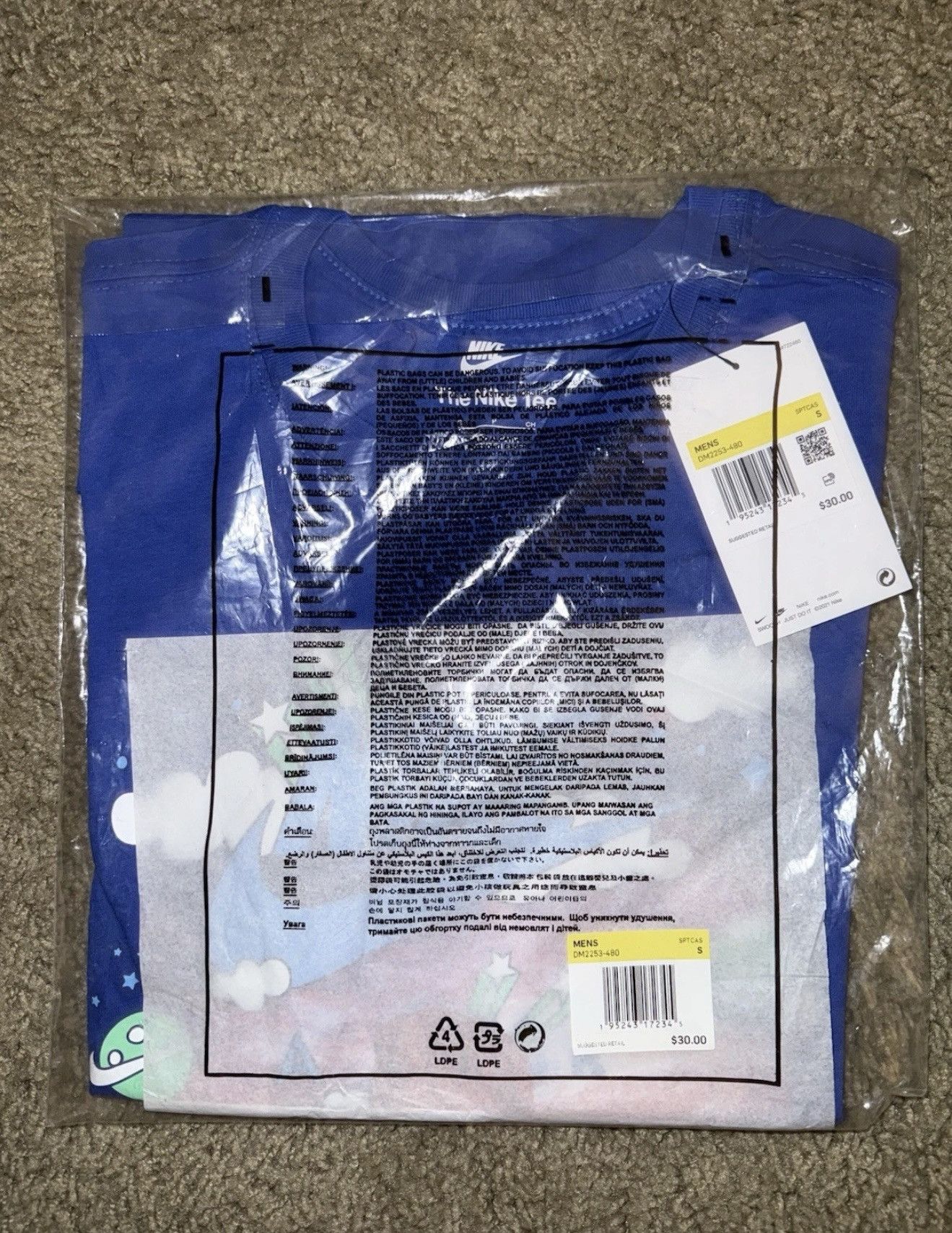 Nike Nike S/S Black Light Shirt Blue Colorway NWT DM2253-010 Size US S / EU 44-46 / 1 - 3 Thumbnail