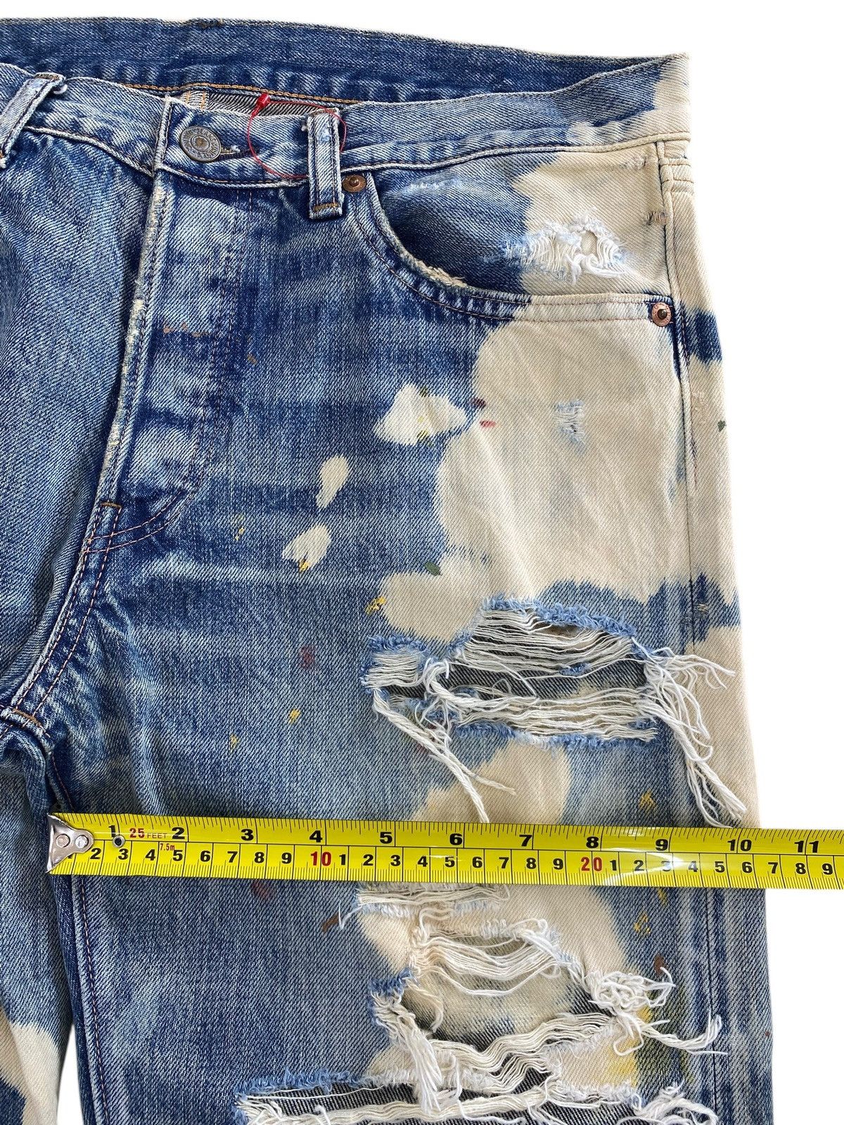 Japanese Brand Japanese Brand Heavy Ripped Artistic Bleach Wash Jeans Size US 32 / EU 48 - 9 Thumbnail