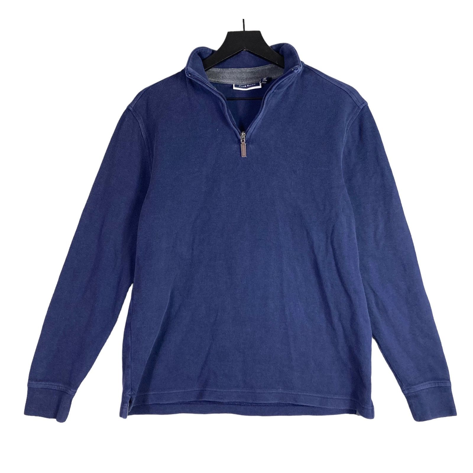 Club Room Men's M Club Room Blue Sweater 1/4 Zip Pullover Cotton Size US M / EU 48-50 / 2 - 1 Thumbnail