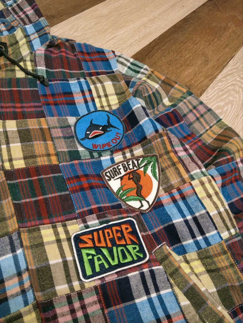Japanese Brand K. MAYERS JAPAN PATCHWORK HOODIE JACKET Size US M / EU 48-50 / 2 - 6 Thumbnail
